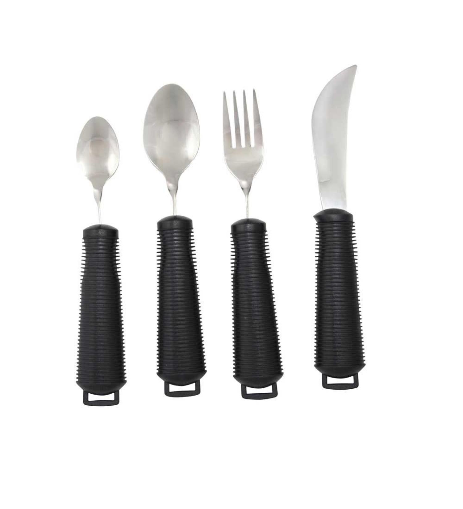 Behrend cutlery set Flex flexible bendable cutlery rubber handle non-slip 4-piece