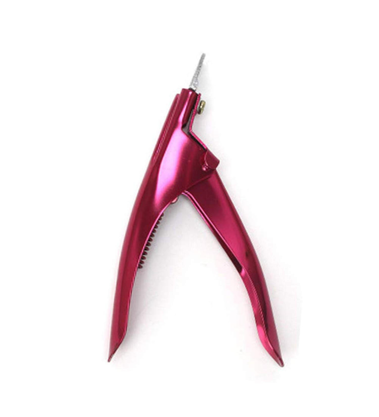 AnHua 1Pcs False Nail Clipper Acrylic Nail Tips Cutter Rustproof Stainless Nails Clipper Kit Nail Catcher Trimmer Manicure Tool for Artificial Gel Nail (Rose Red) - Buy Online on SooperMarket.com