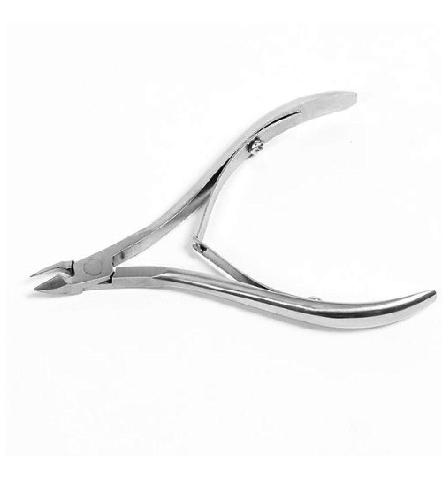 Professional Cuticle Nippers | Precision Surgical-Grade Stainless Steel Cuticle Trimmer French Handle Single Spring 5mm Jaw (Half Jaw) - Buy Online on SooperMarket.com