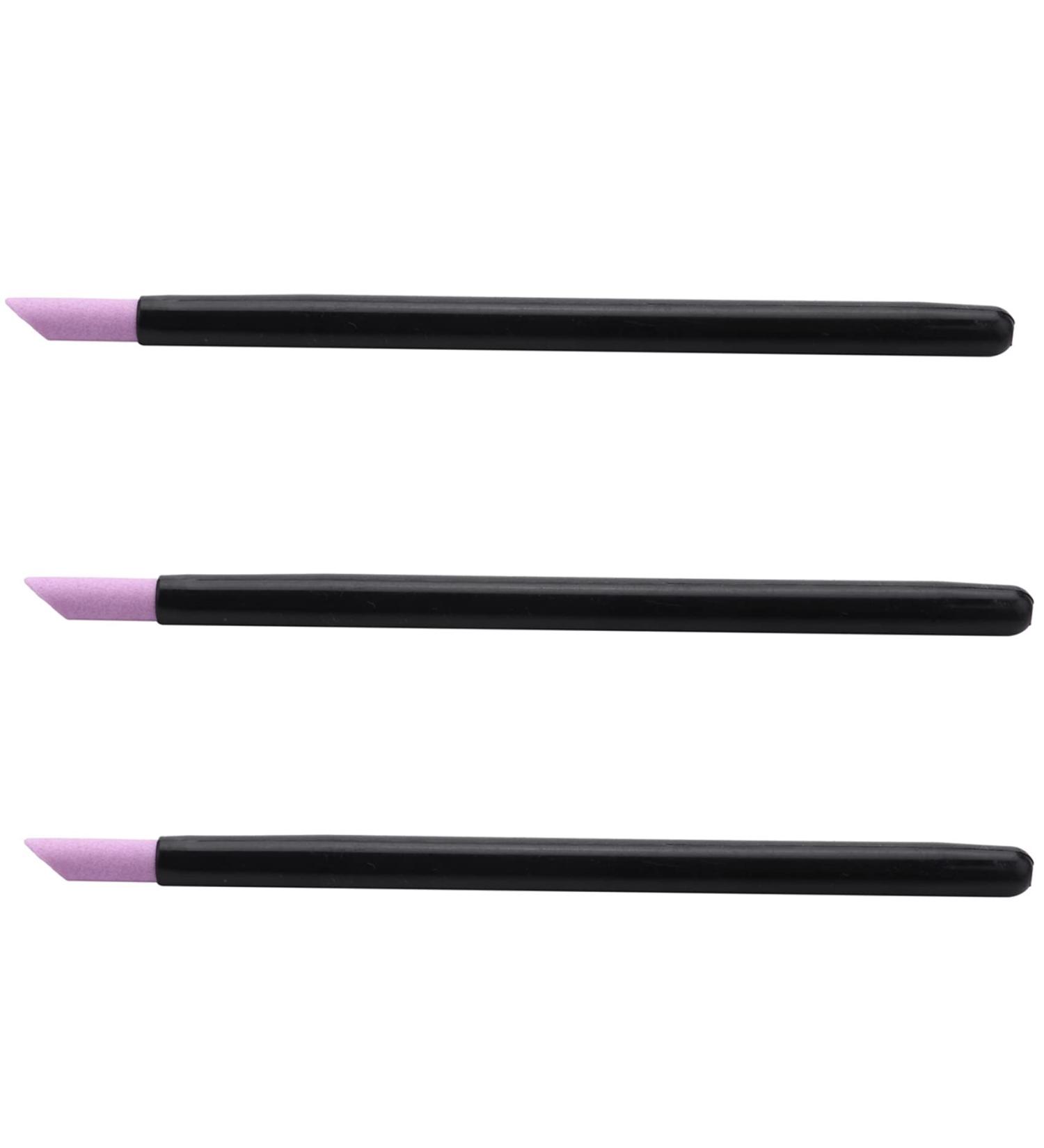 Dawafit 3X Black Quartz Scrubs Stone Cuticle Stick Pen Cuticle Nail Art Spoon Cut Nail Manicure Care - Buy Online on SooperMarket.com