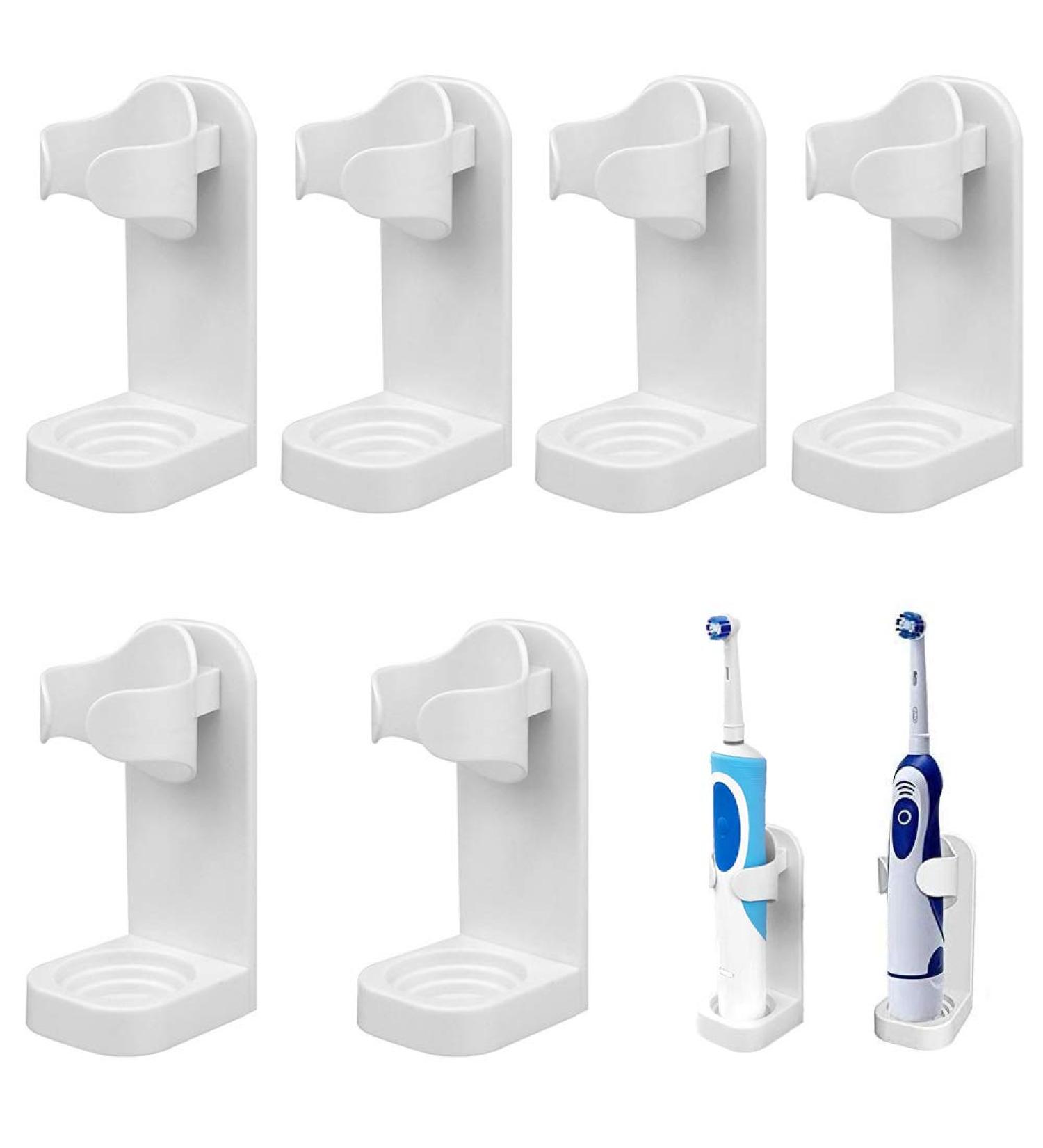 Chepl Electric Toothbrush Holder - 6-Piece Self-Adhesive Wall Bracket for Bathroom & Kitchen - No Drilling Needed - Buy Online on SooperMarket.com