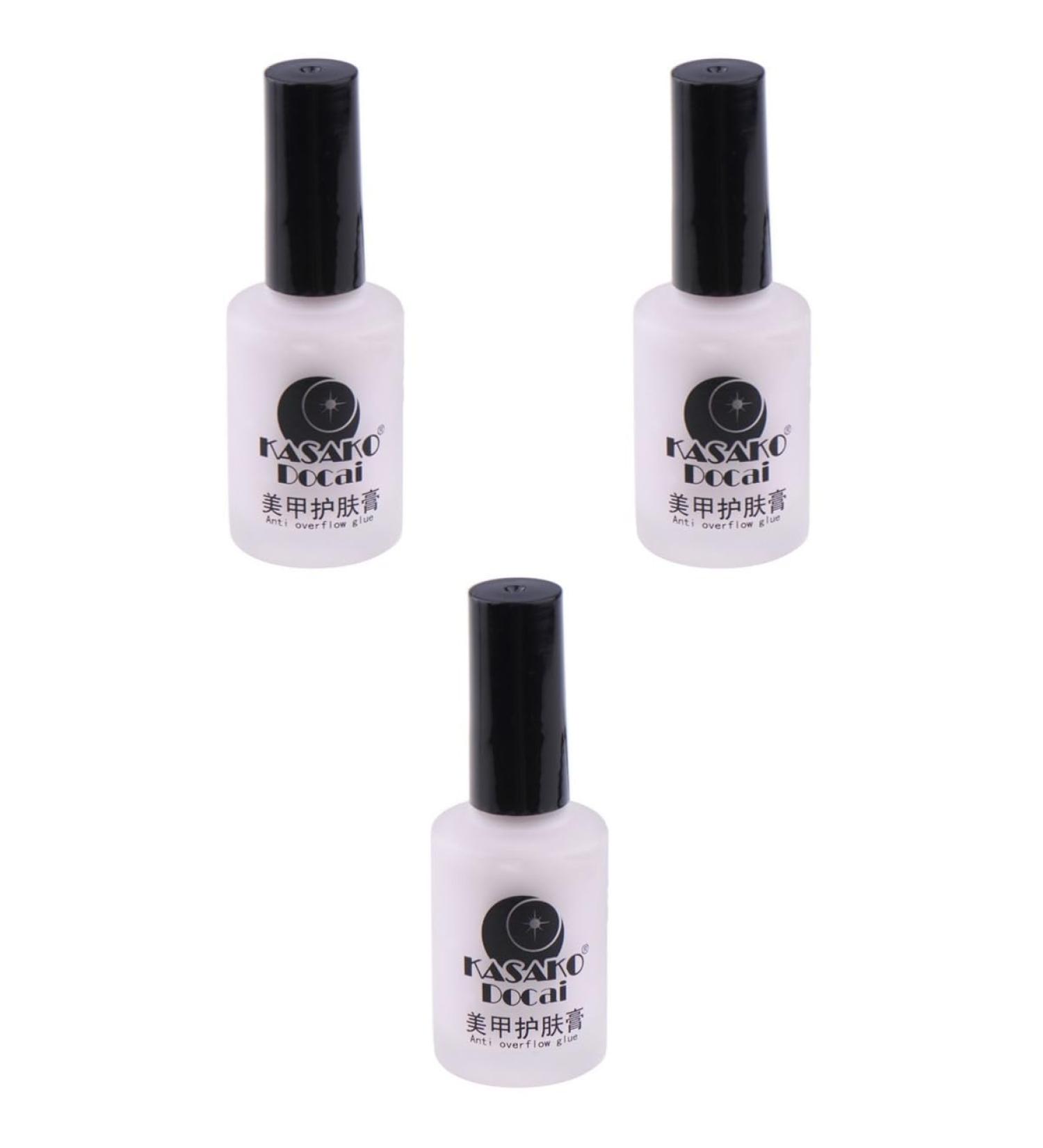 FRCOLOR 3pcs Glue Palisade Latex Liquid Tape Glue Polish Anti-overflow Glue Tearable Nail Polish mediumx3pcs Pinkx3pcs - Buy Online on SooperMarket.com