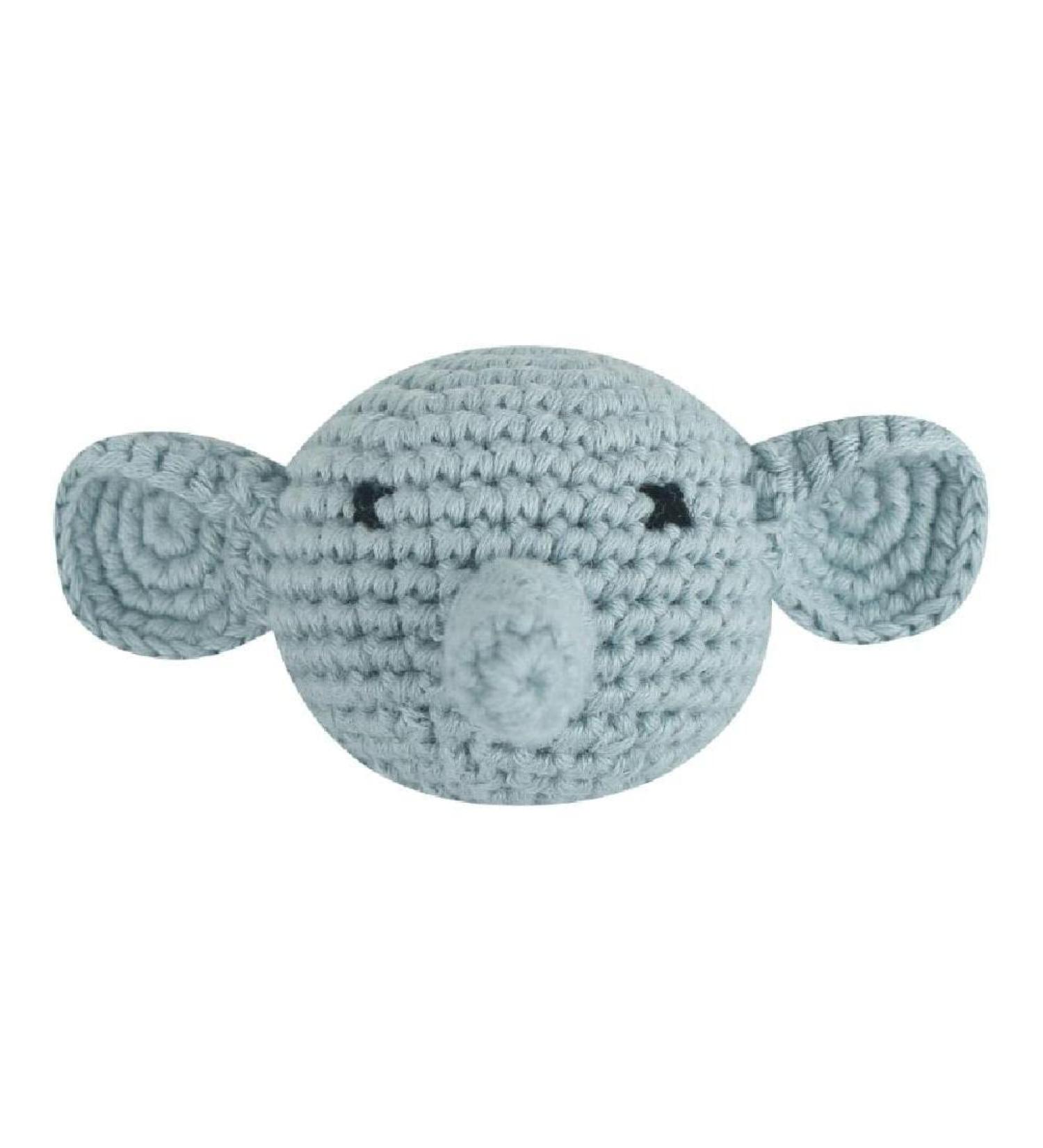Mini Knitted Elephant Heads Pacifier Chain for Newborn Teething Toy - Buy Online on SooperMarket.com