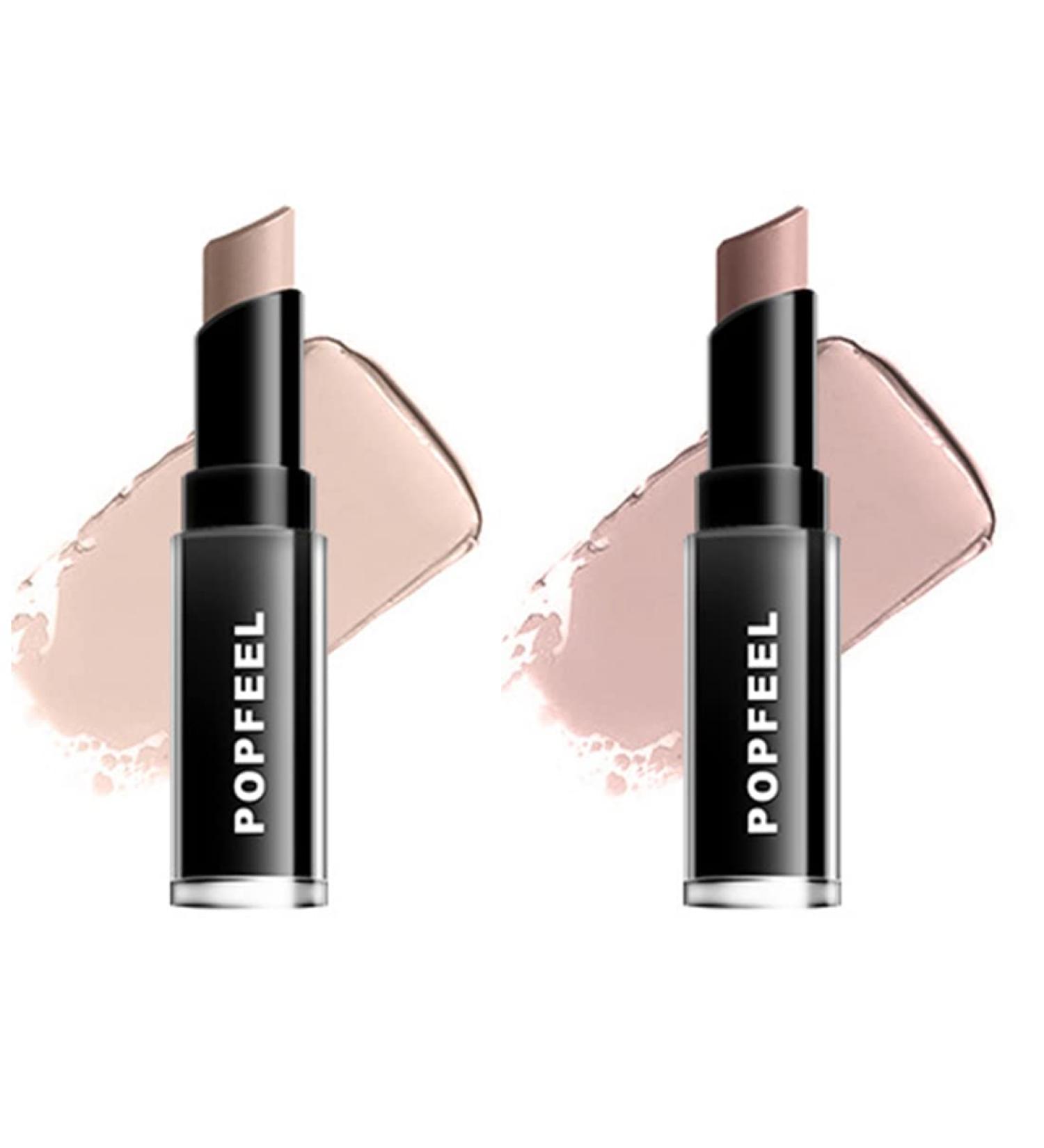 2 Pcs Non-Greasy Concealer Stick Cream Contour Makeup Pencil - Long Lasting & Waterproof Matte Finish - Lightweight & Blendable - Brightens and Shades - Suitable for All Skin Types - Buy Online on SooperMarket.com