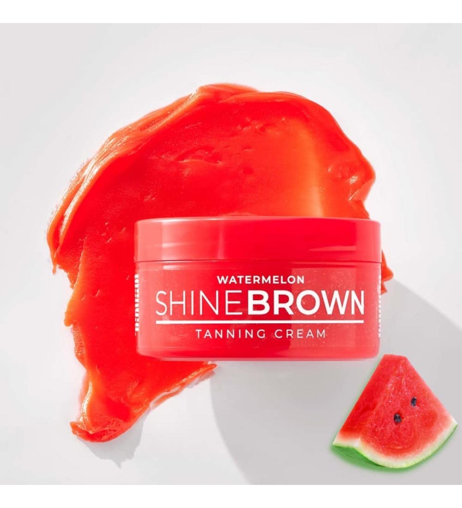 BYROKKO Original Shine Brown Watermelon Tanning Cream | 6.8 Fl Oz | Moisturizing Instant Tanning Jam with Natural Oils & Vitamin E | Ship Worldwide - Buy Online on SooperMarket.com