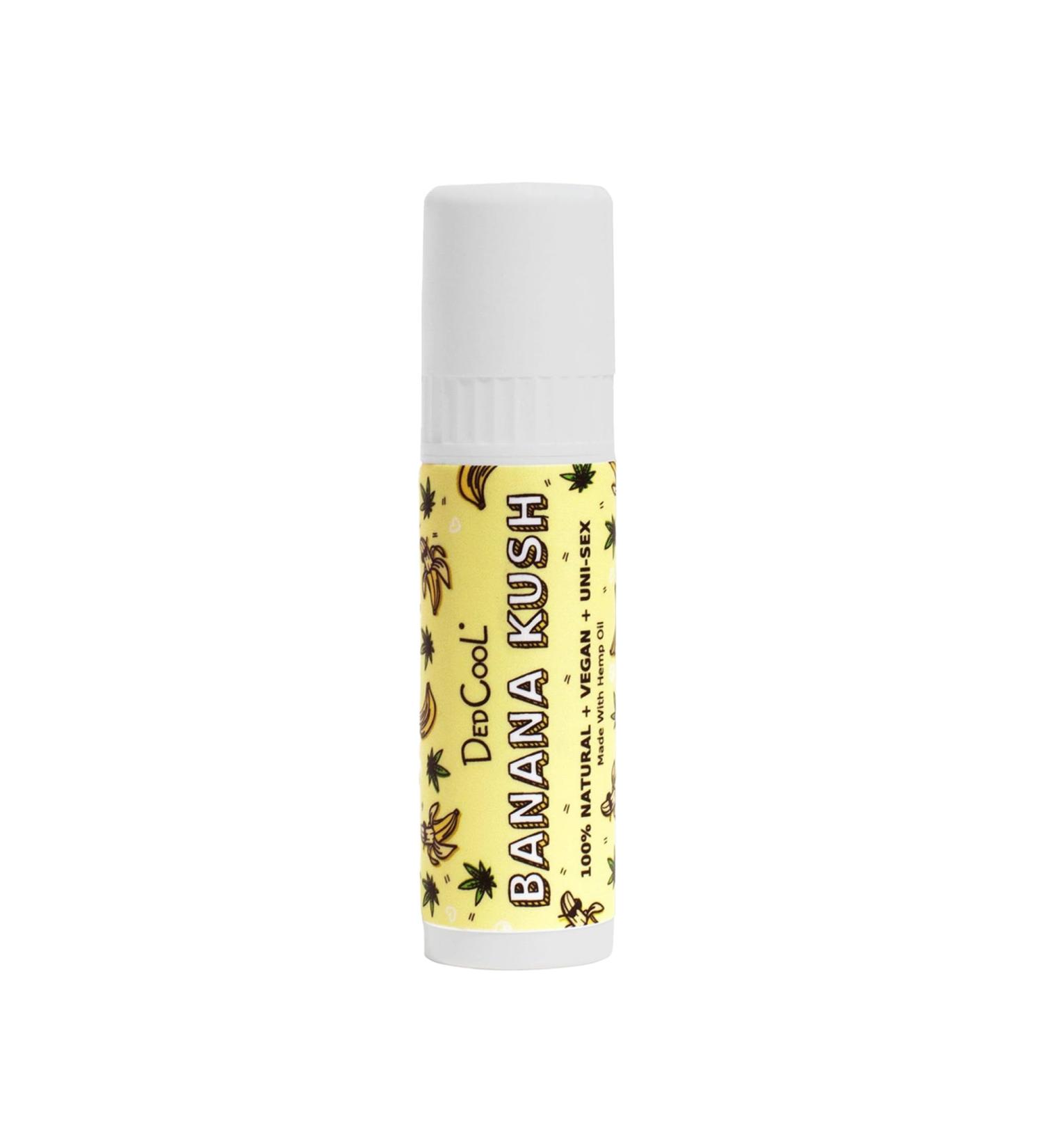 DedCool Lip Balm Stick (Banana Kush) - Jumbo Vegan Natural Coconut Oil Balm for Long-Lasting Moisturization & Hydration of Dry Chapped Lips - Non-Toxic Clean Formula - Buy Online on SooperMarket.com