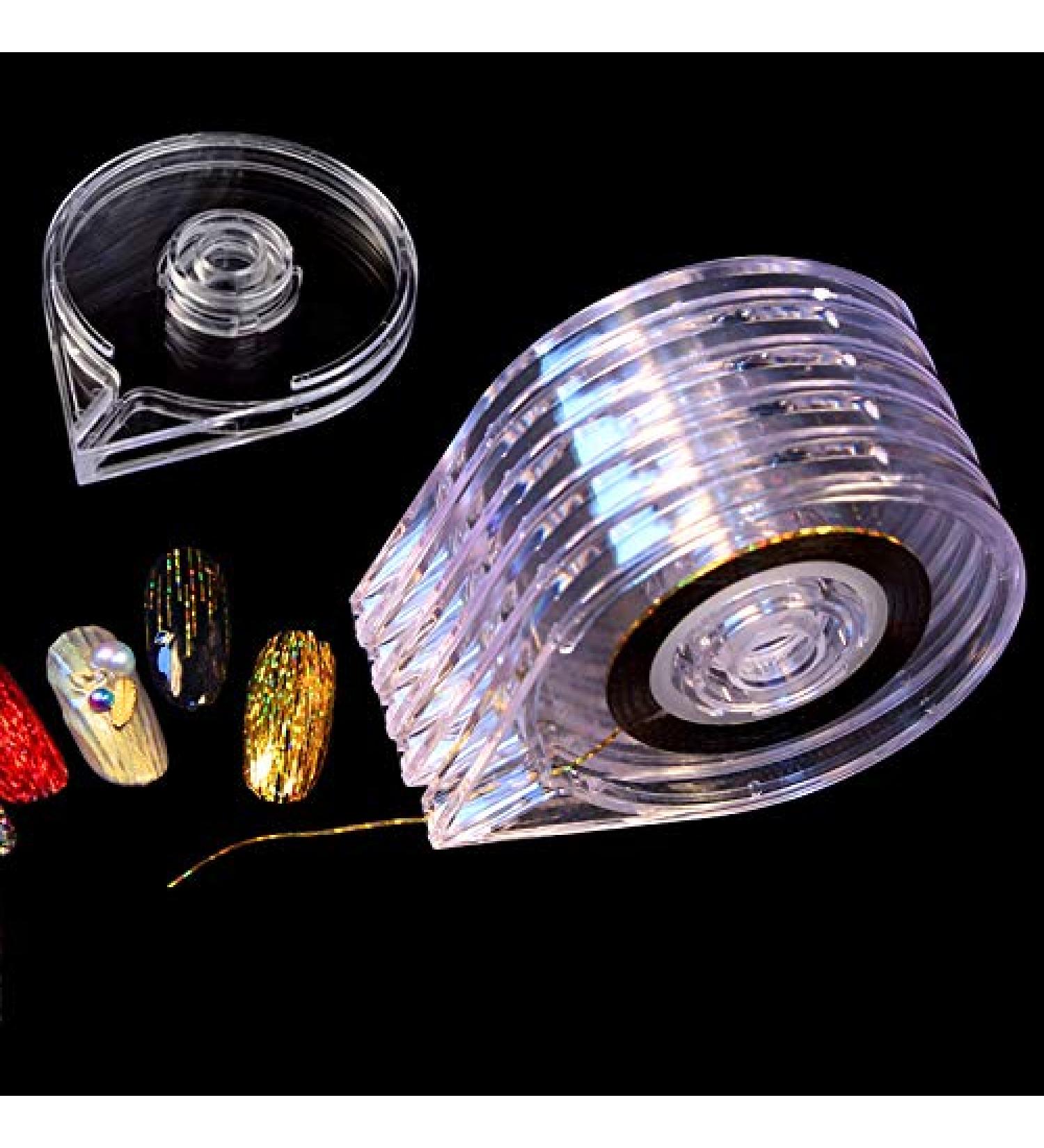 TCOTBE 5 Piece Nail Art Striping Tape Line Dispenser Box Holder - DIY Manicure Stickers Roller Case - Buy Online on SooperMarket.com