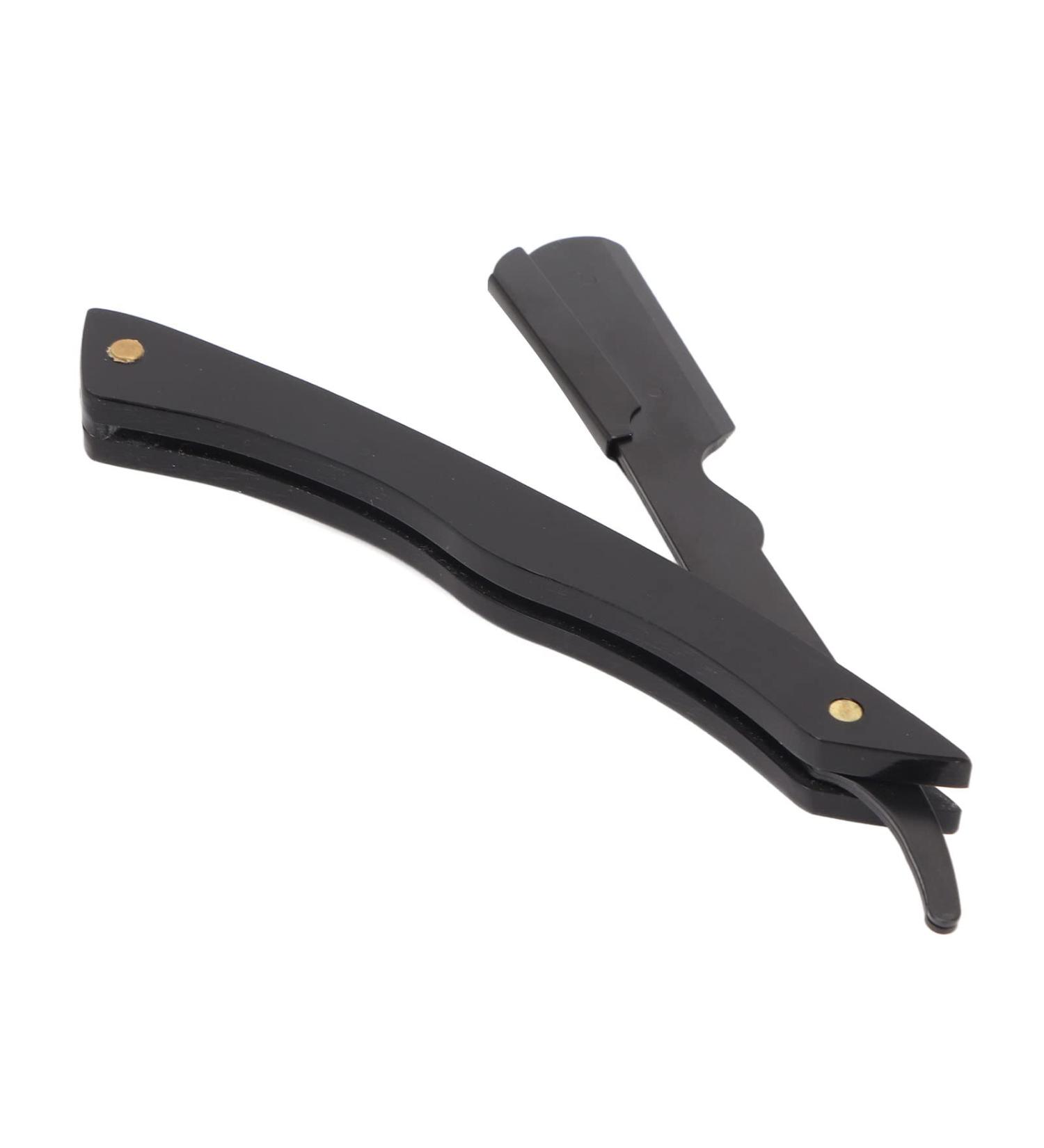 Beard Blade Holder | Foldable Beard Knife Handle | Acrylic & High-Quality Stainless Steel | Ideal for Barbers - Buy Online on SooperMarket.com