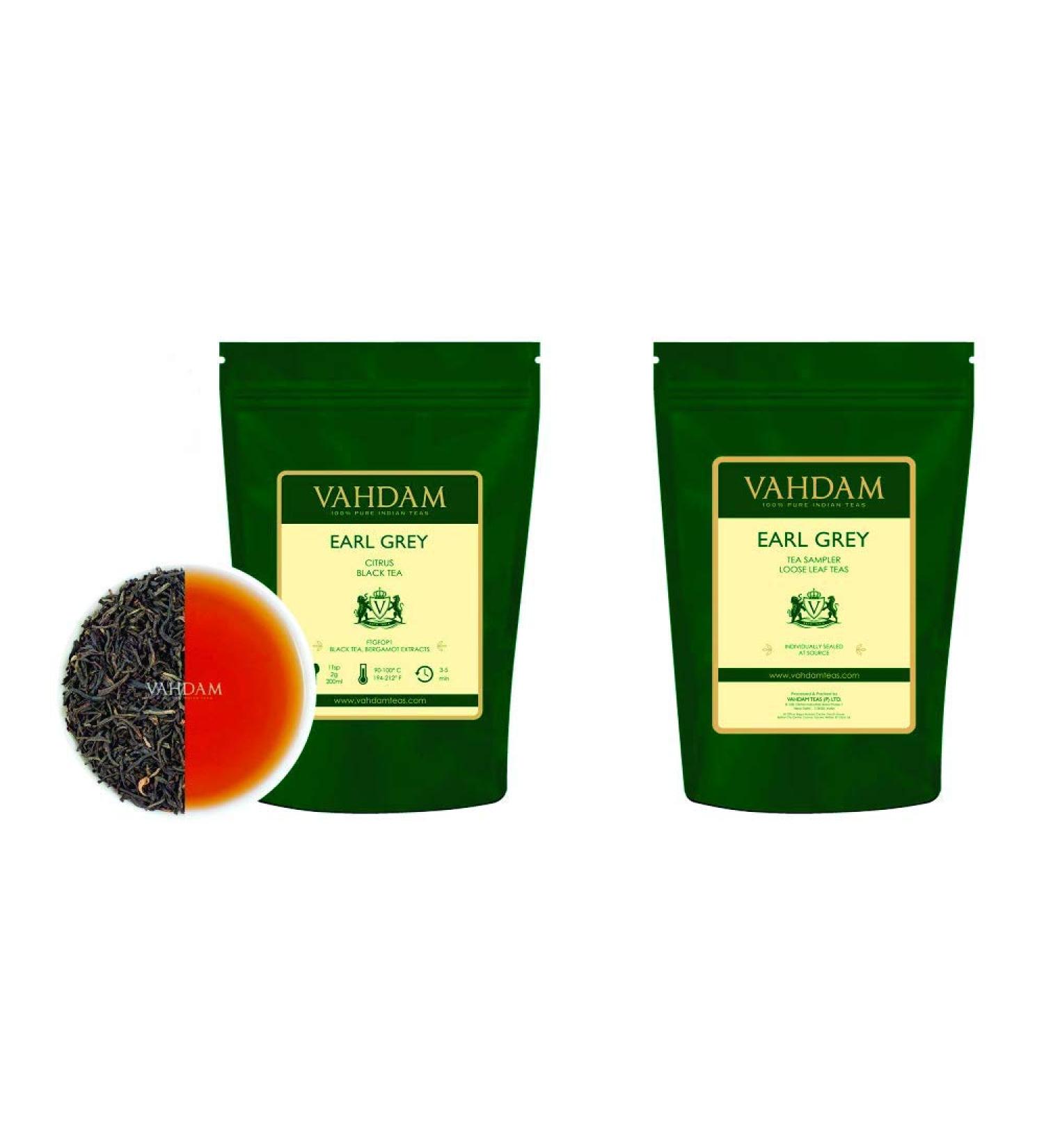 Vahdam Teas Black Tea Earl Grey Citrus - 16 oz (454 g) | Premium Flavor & Aroma - Buy Online on SooperMarket.com