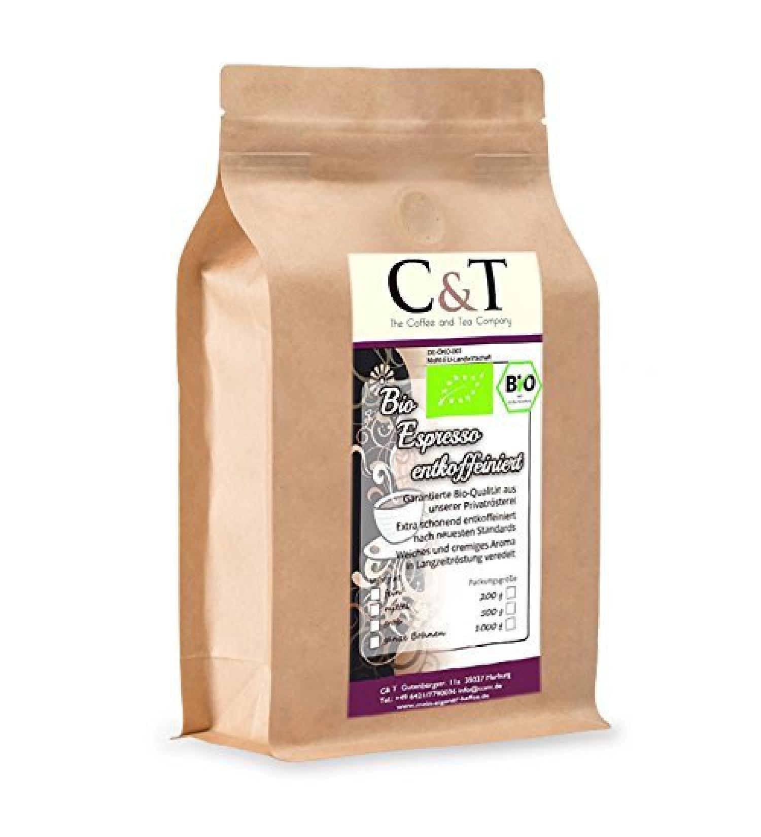 C&T Bio Espresso Crema Unt zt | 100% Green Arabica Coffee Beans | 500g Whole Beans for Roasting & Planting | Eco-Friendly Cafe Raft Paper Bag - Buy Online on SooperMarket.com
