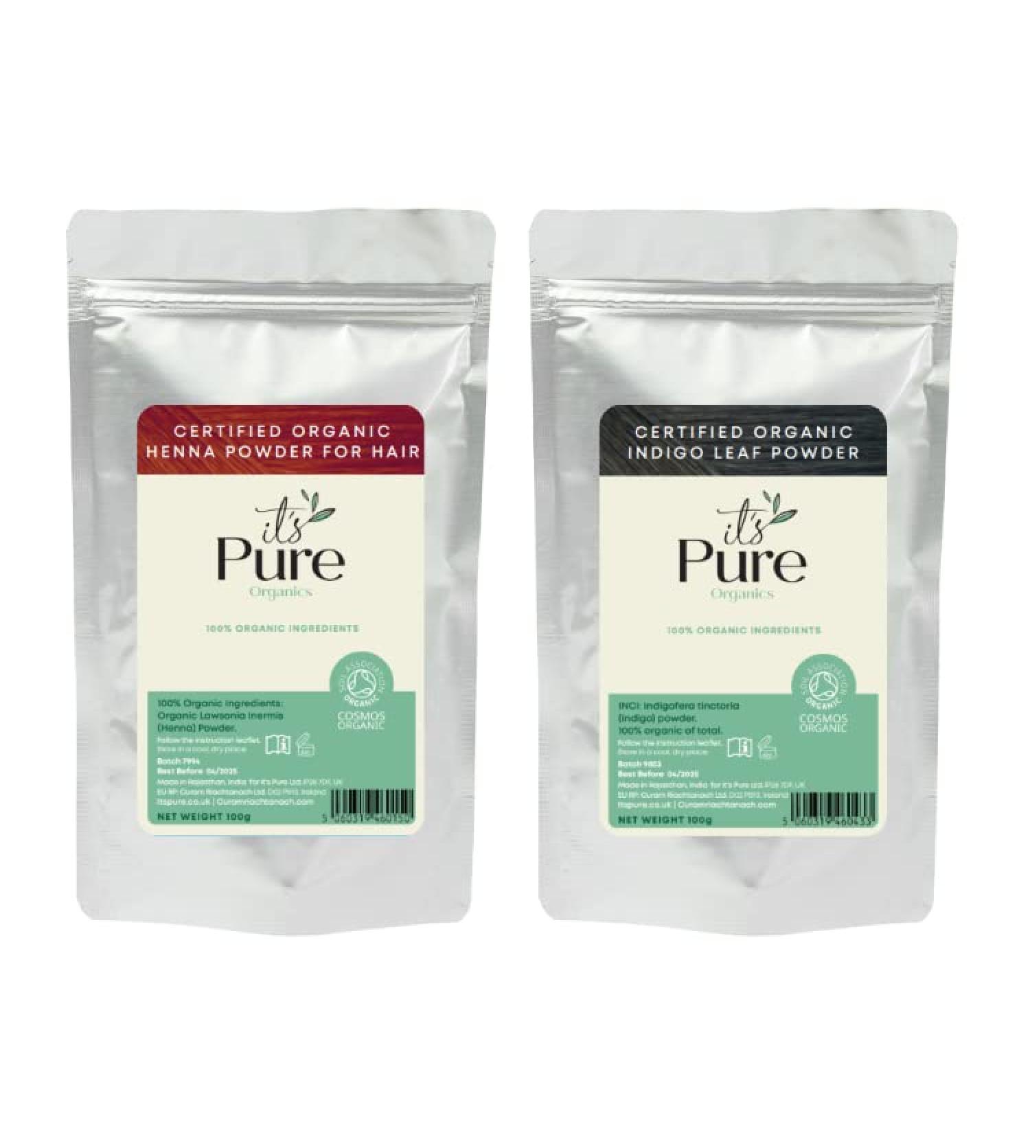 Natural Hair Dye - Organic Henna & Indigo Hair Colour 200g