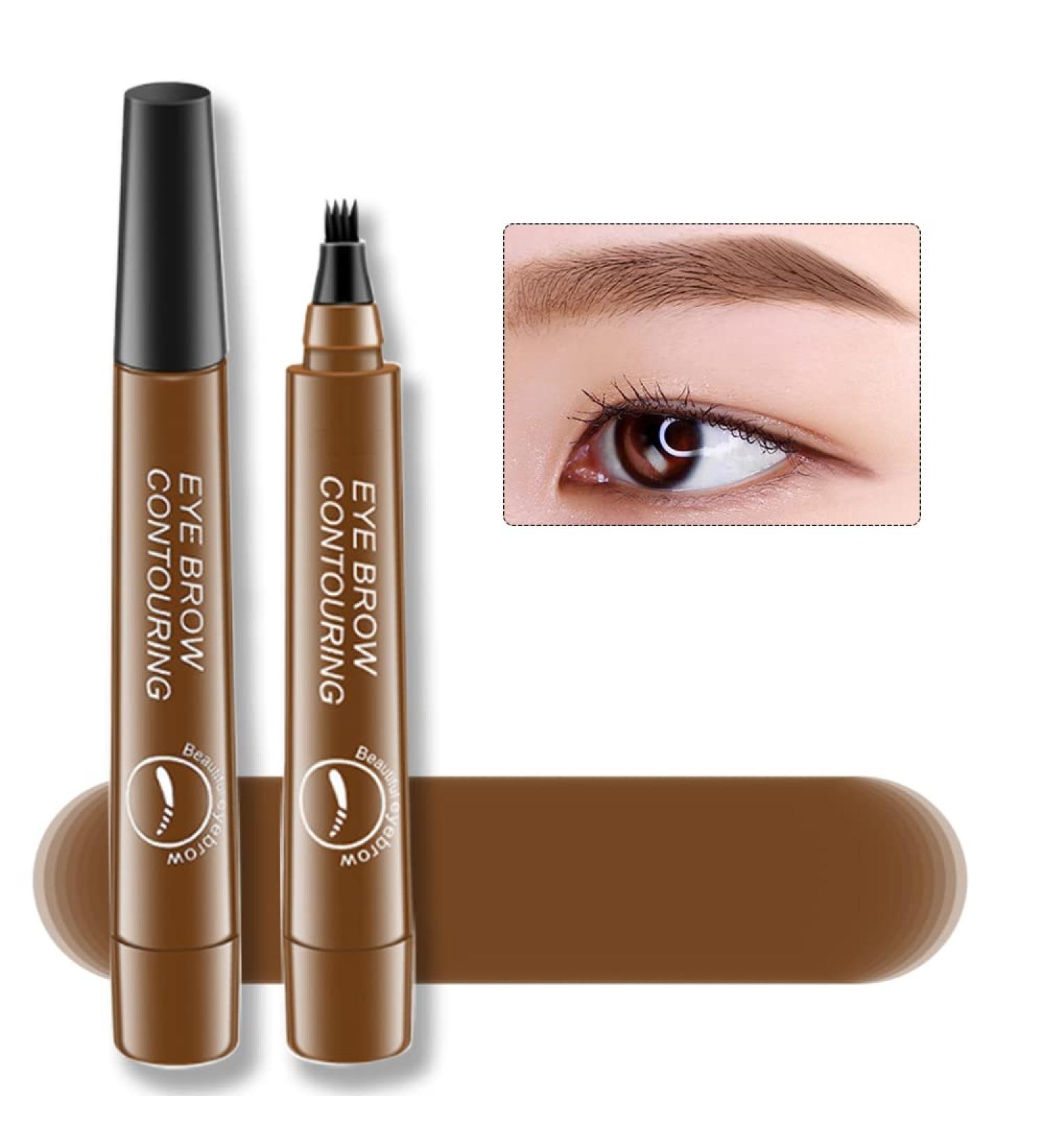 Upgrade Waterproof Microblading Eyebrow Pen - 24HR Long Lasting, Smudge-proof, Natural Look - Light Brown - Buy Online on SooperMarket.com