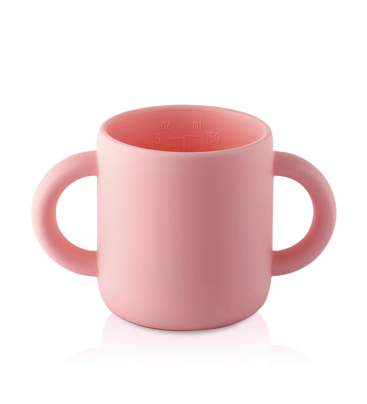Silicone Training Cup for Infants - 5oz Open Cup with Handles - Princess Powder - Ideal for Toddlers and Babies - Buy Online on SooperMarket.com