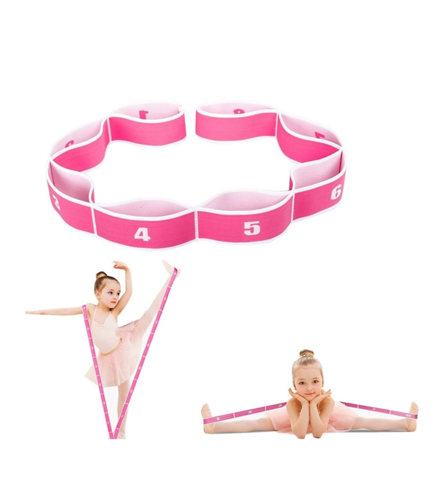 Xingmo Kids Stretch Band with Multi Loops - Pink Latin Yoga Exercise Trainer - Buy Online on SooperMarket.com