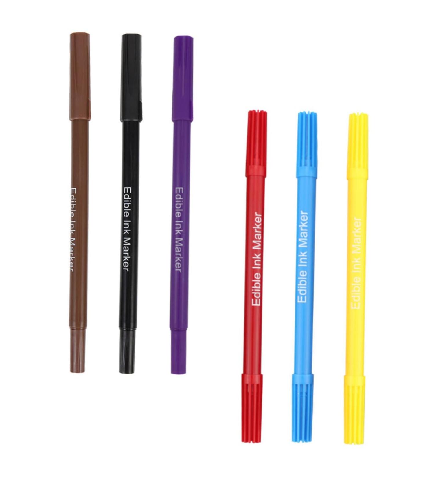 OFFSCH 6pcs Decor Cake Boxes Biscuits Cake Coloring Supplies Portable Edible Pens Cake DIY Pens Plastic - Buy Online on SooperMarket.com