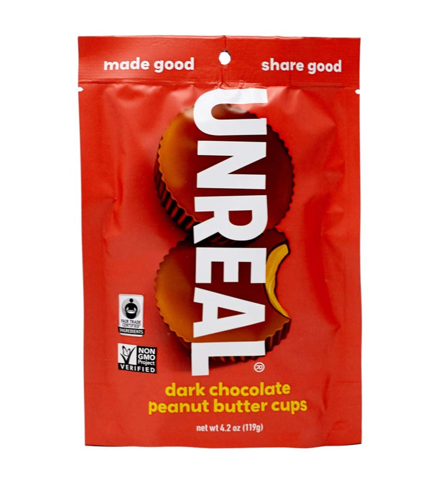 Unreal Dark Chocolate Peanut Butter Cups - 4.2 oz | Delicious & Guilt-Free Treat - Buy Online on SooperMarket.com