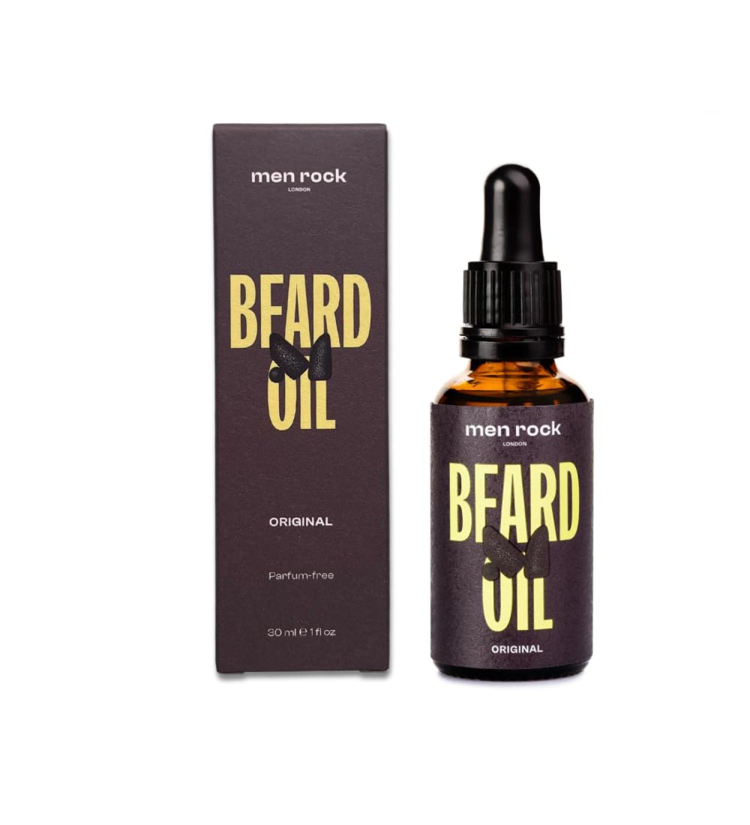 Men Rock Original Beard Oil | 30ml | Nourishing Beard Care with Rosemary Cedarwood & Grapefruit - Shop Internationally! - Buy Online on SooperMarket.com