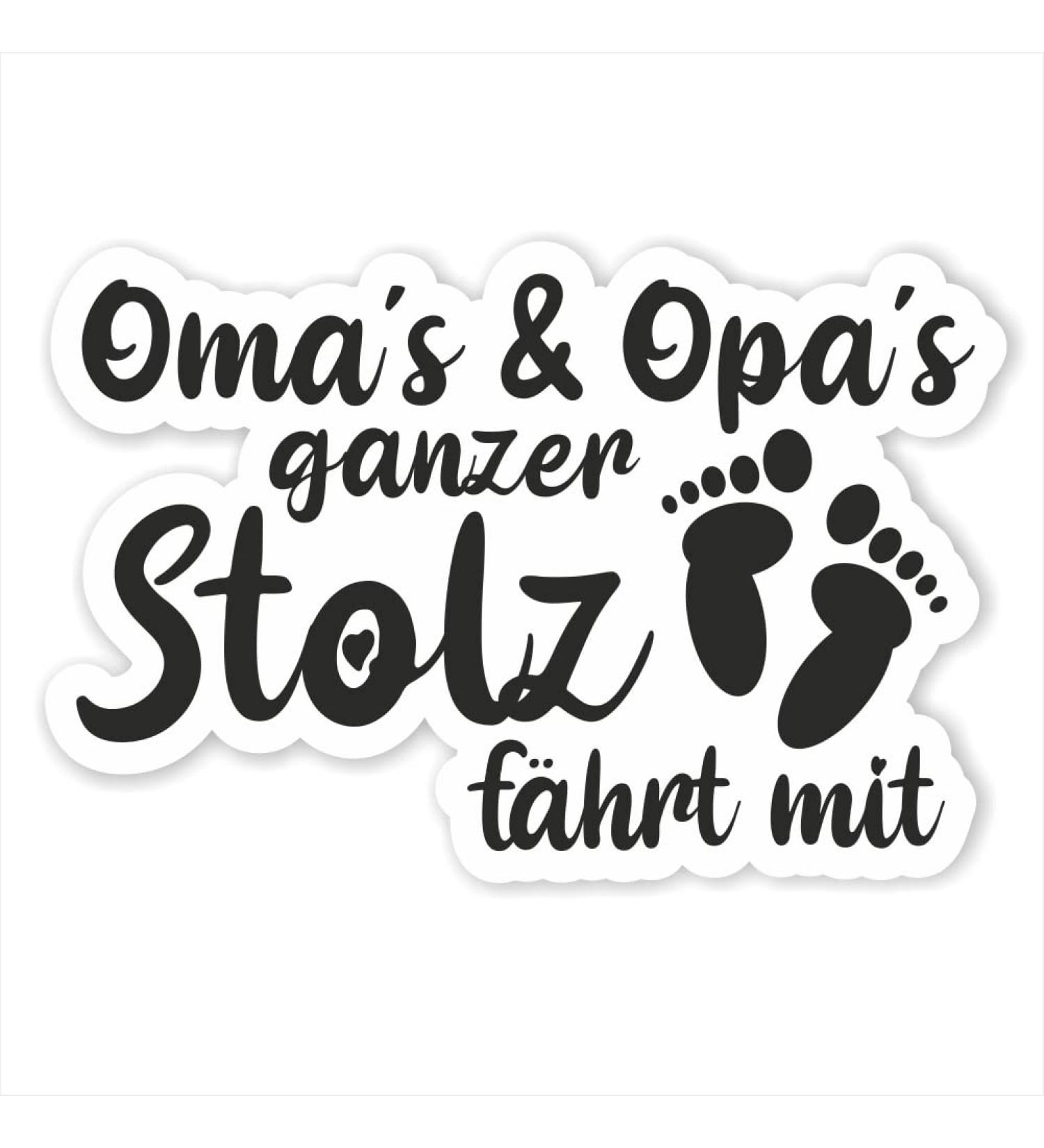 Foil Center - Grandma & Grandpa's Pride Drive Sticker 12x8 cm | High-Quality Car Tuning Decal | Fun Car Sticker - Made in Germany - Buy Online on SooperMarket.com