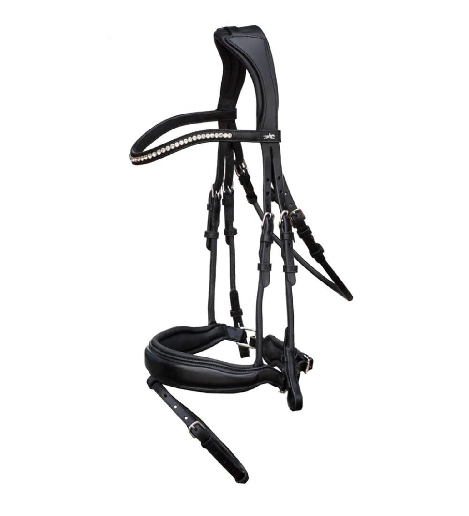 Schockem hle Malibu Anatomic Snaffle Bridle - Black Full Size | Premium Equestrian Gear | International Shipping Available - Buy Online on SooperMarket.com