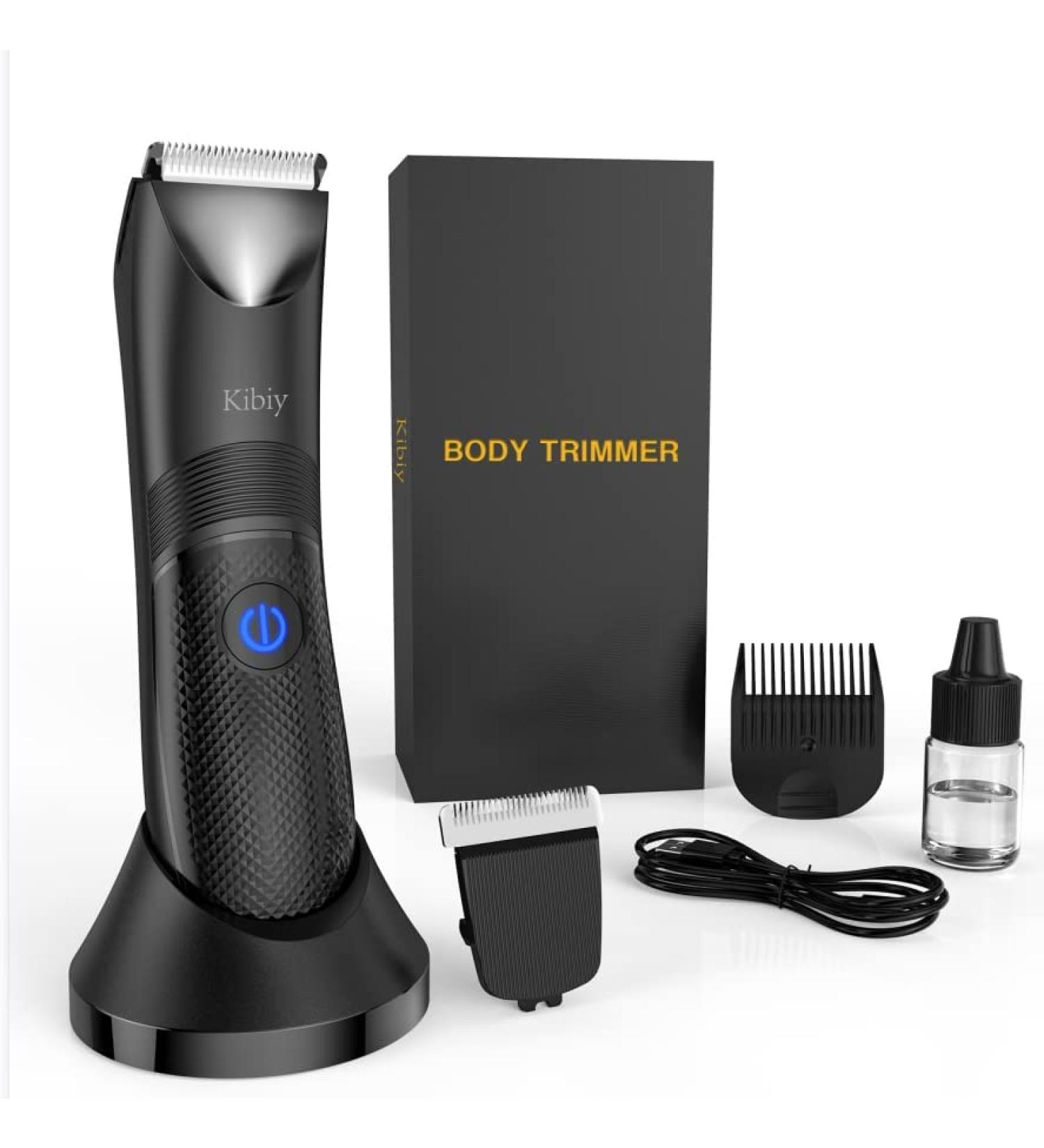 Buy Kibiy Electric Body Razor for Men - IPX7 Waterproof Trimmer with Ceramic Blade & LED Light - Perfect for Intimate Grooming - Buy Online on SooperMarket.com