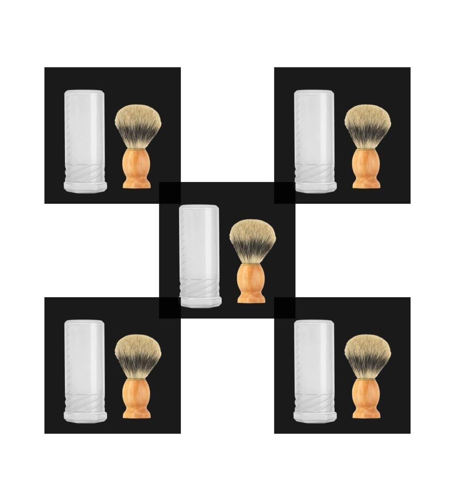 Set of 5 Transparent Shaving Brush Travel Cases - Perfect Gift for Birthdays Holidays & Parties - Buy Online on SooperMarket.com