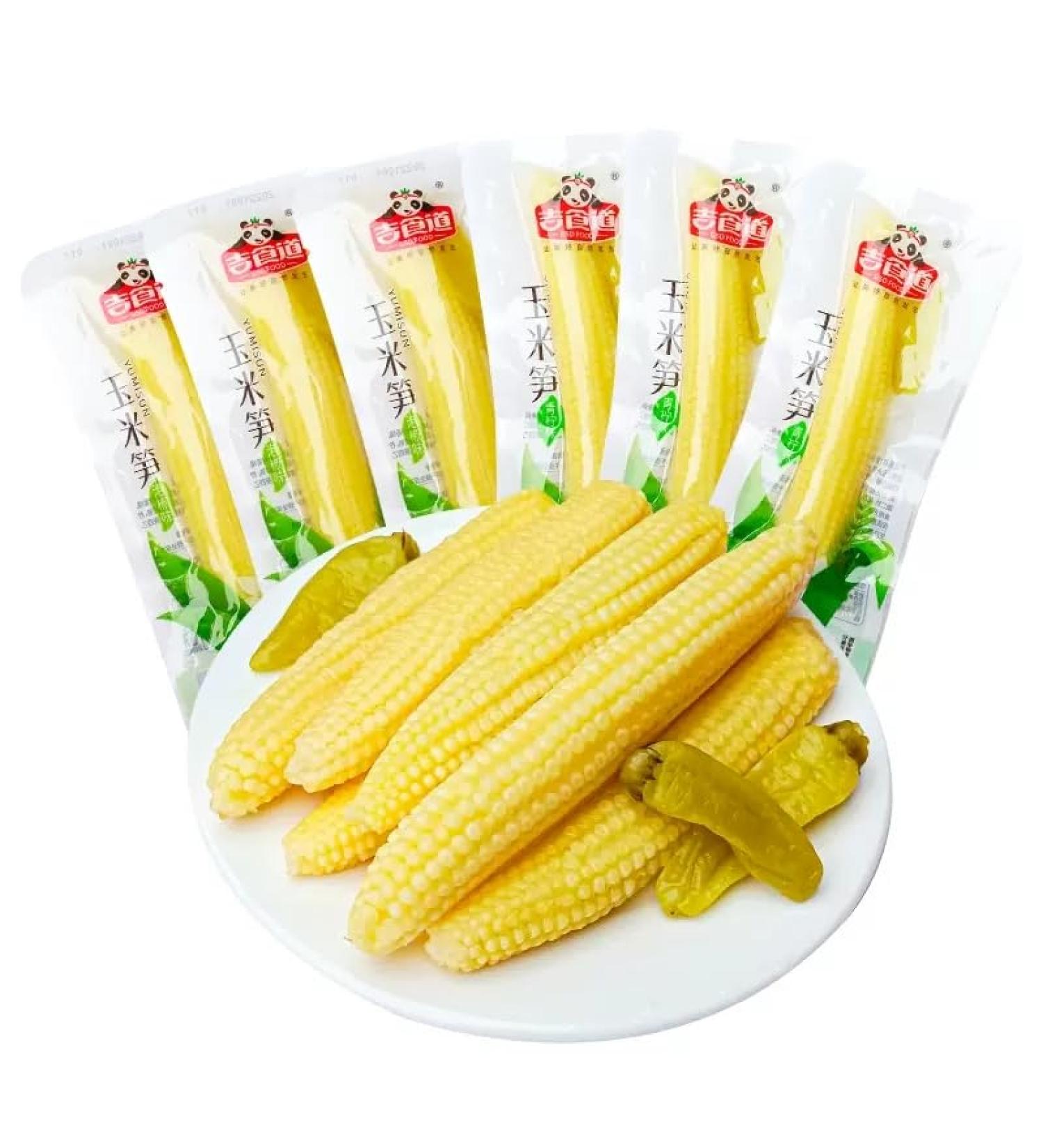 Small Corn bamboo shoots Small young corn 24g/bag hot and Spicy fresh crispy bamboo shoot crunchy tender corn vegetarian grain snack Spicy strips Latiao Chinese snack gift pack (Pickled Pepper 30bag) Pickled Pepper 30bag - Buy Online on SooperMarket.com