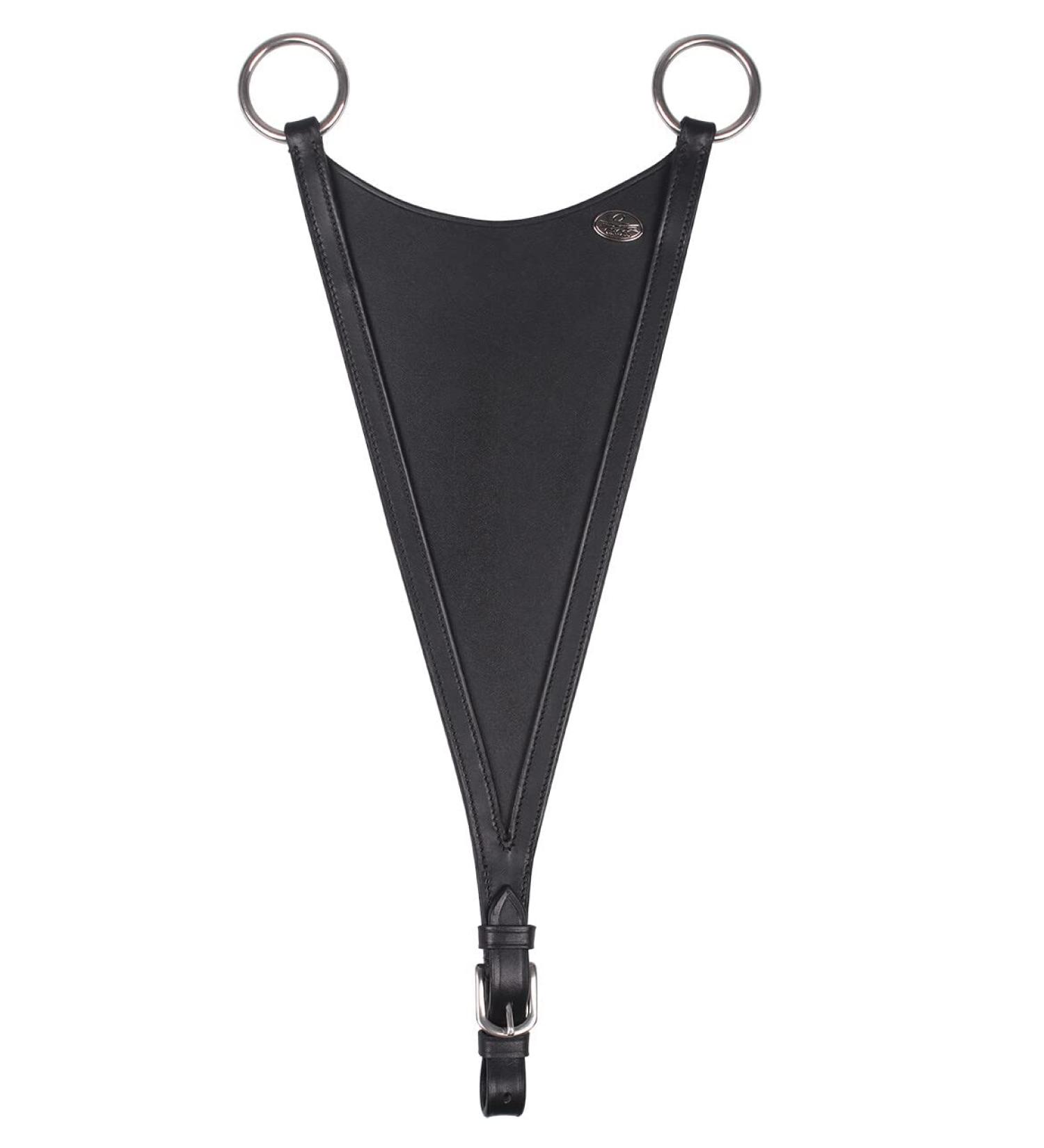 QHP Martingale Fork Closed Leather (Thoroughbred Black) Thoroughbred Black