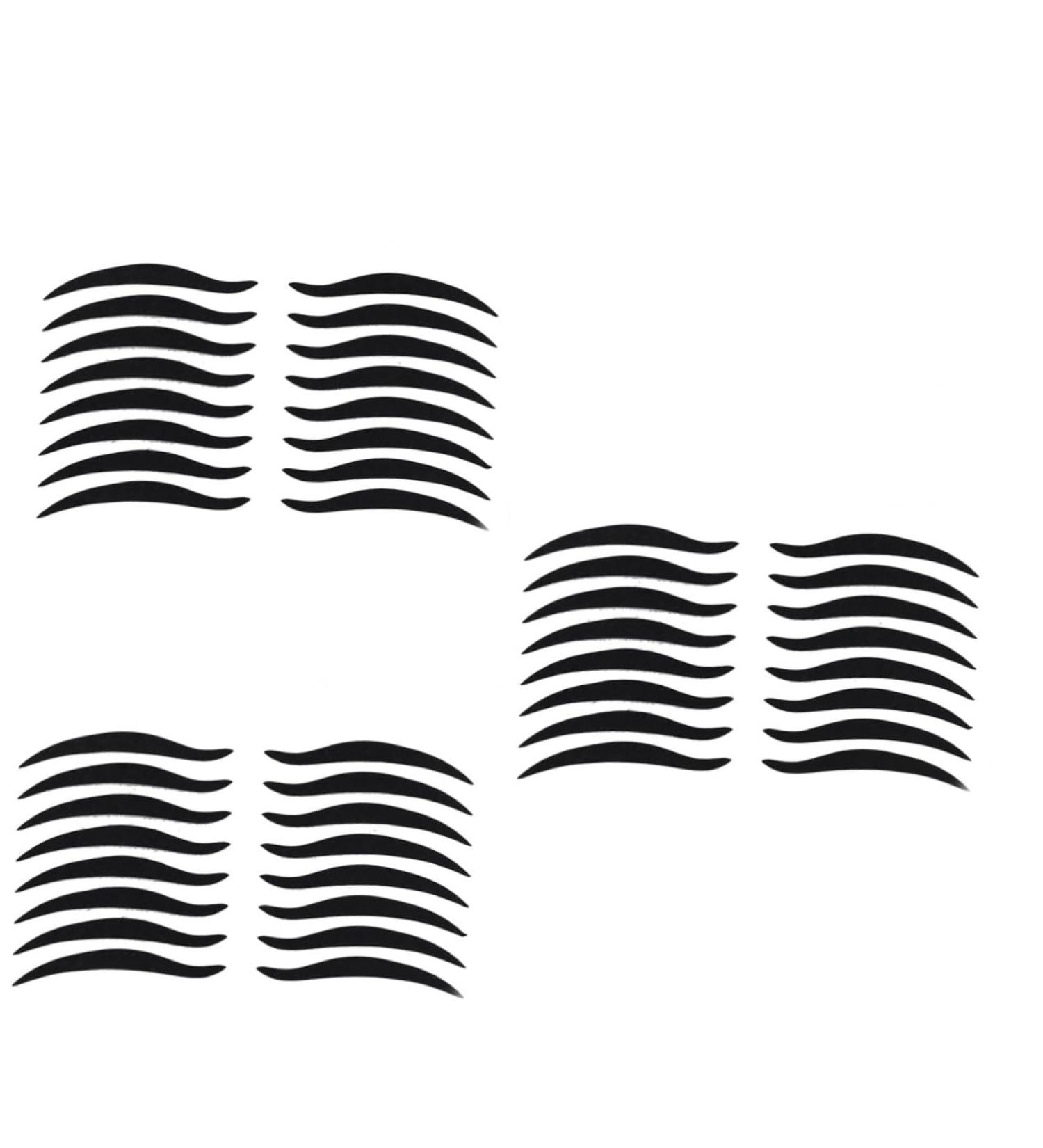 PLAFOPE 240 Pairs Double Eyelid Tape Smoky Eyeliner Stickers Reusable Sticker Eyeliner Adesivo Crease Black - Buy Online on SooperMarket.com