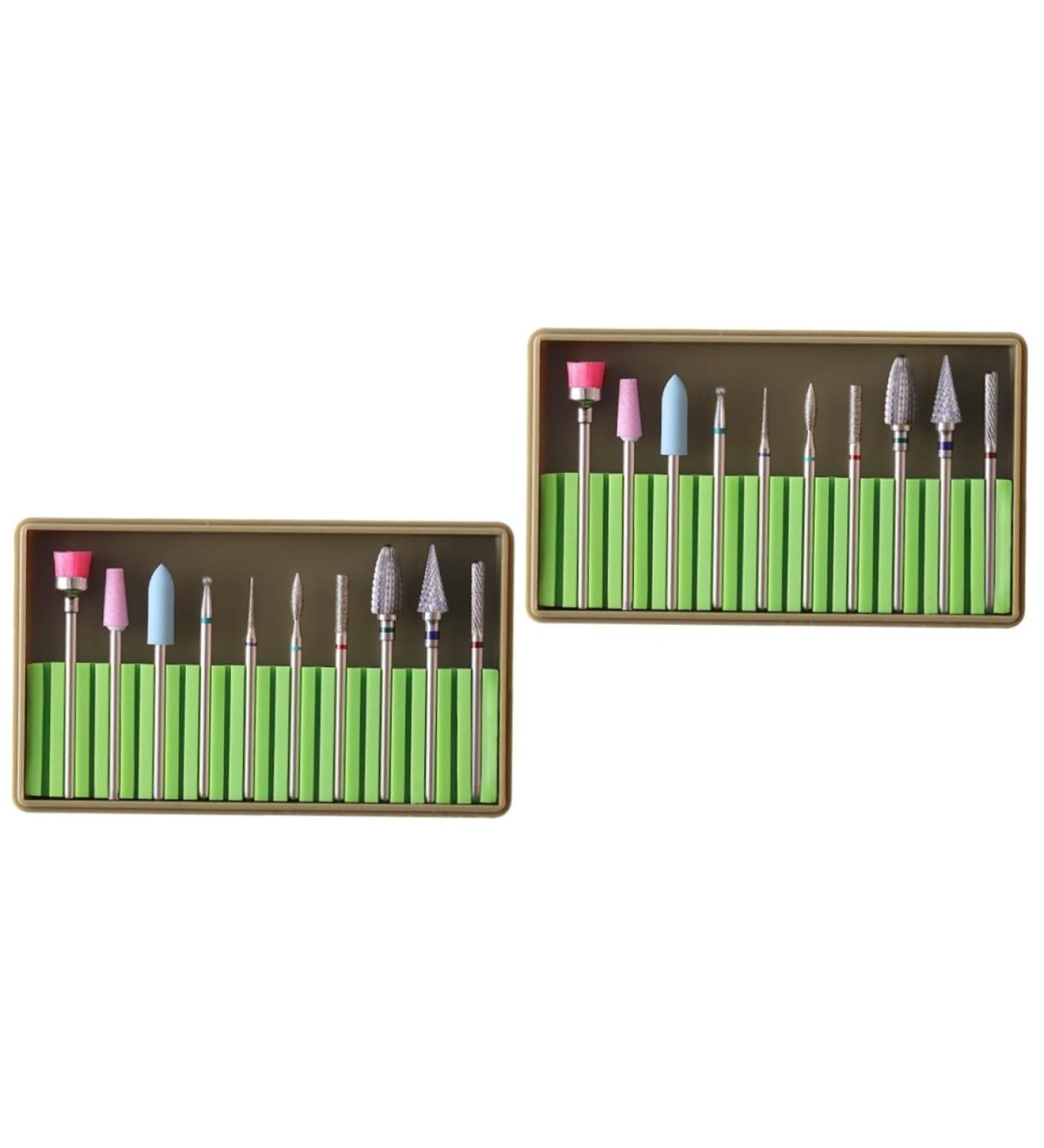 Beavorty 2 Sets nails kits Manicure sand tool nail file electric nail file bits Diamond Nail Bit tungsten carbide nail drill Nail Art supplies nail bits nail drill bits pedicure suite 5x1cmx2pcs Greenx2pcs - Buy Online on SooperMarket.com