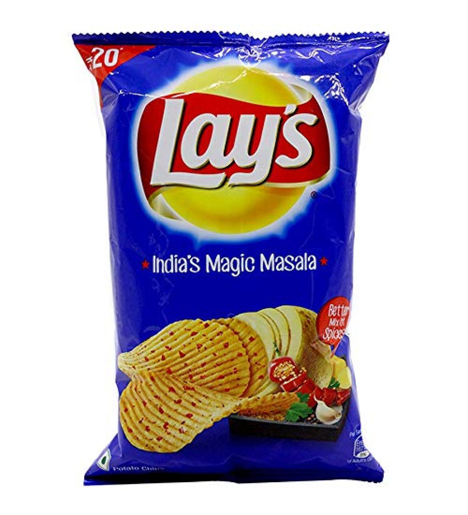 Great Bazaar Lays India's Magic Masala 52g (6 Pack) - Authentic Indian Flavors | Buy Online - Buy Online on SooperMarket.com