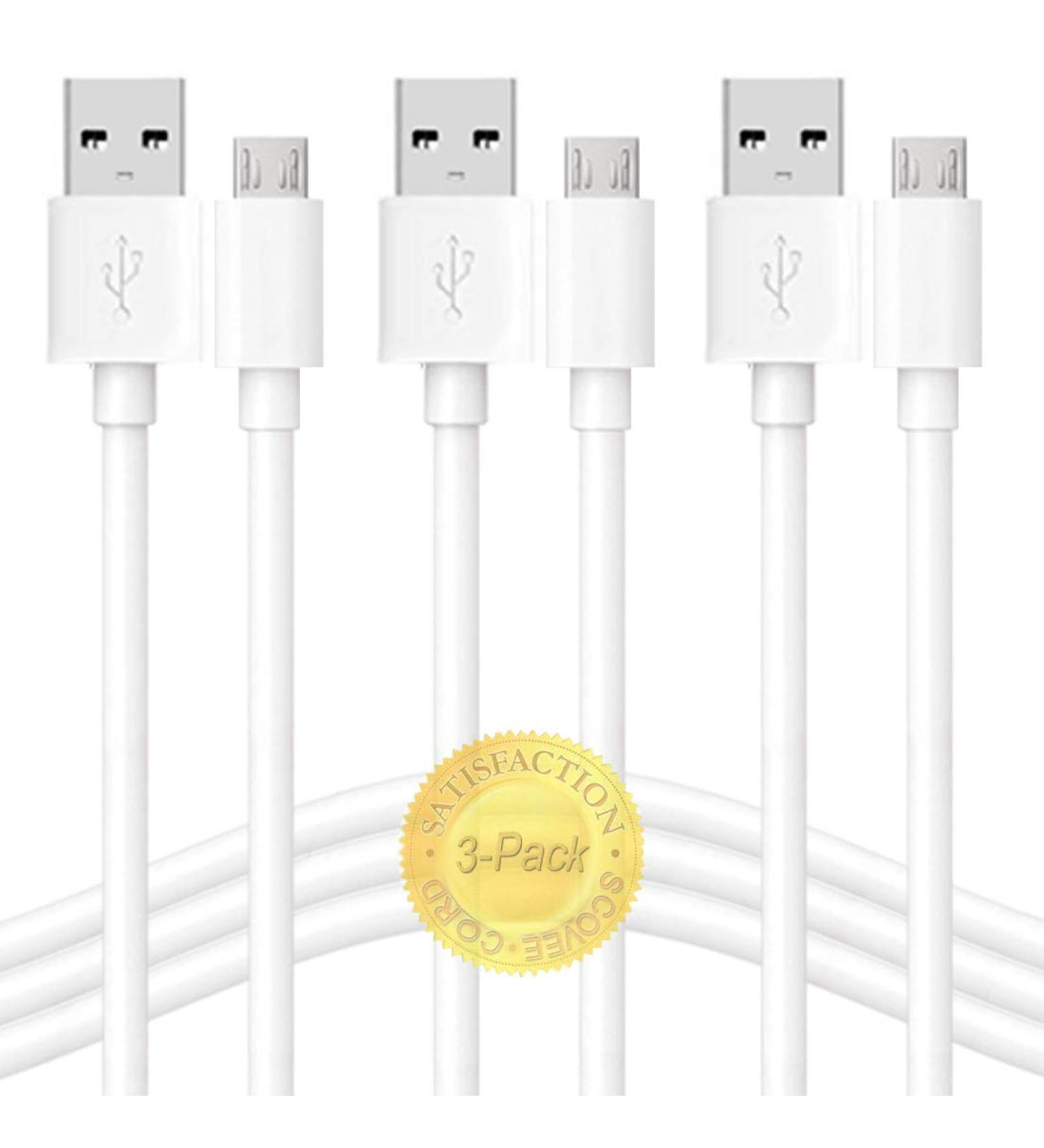 10FT 3 Pack Power Extension Cable for Wyze Cam v2/v3, Yi Camera, Blink Camera, Nest-Cam - Micro USB Charging Cord for Wyze v3 Outdoor - Indoor Use - Buy Online on SooperMarket.com