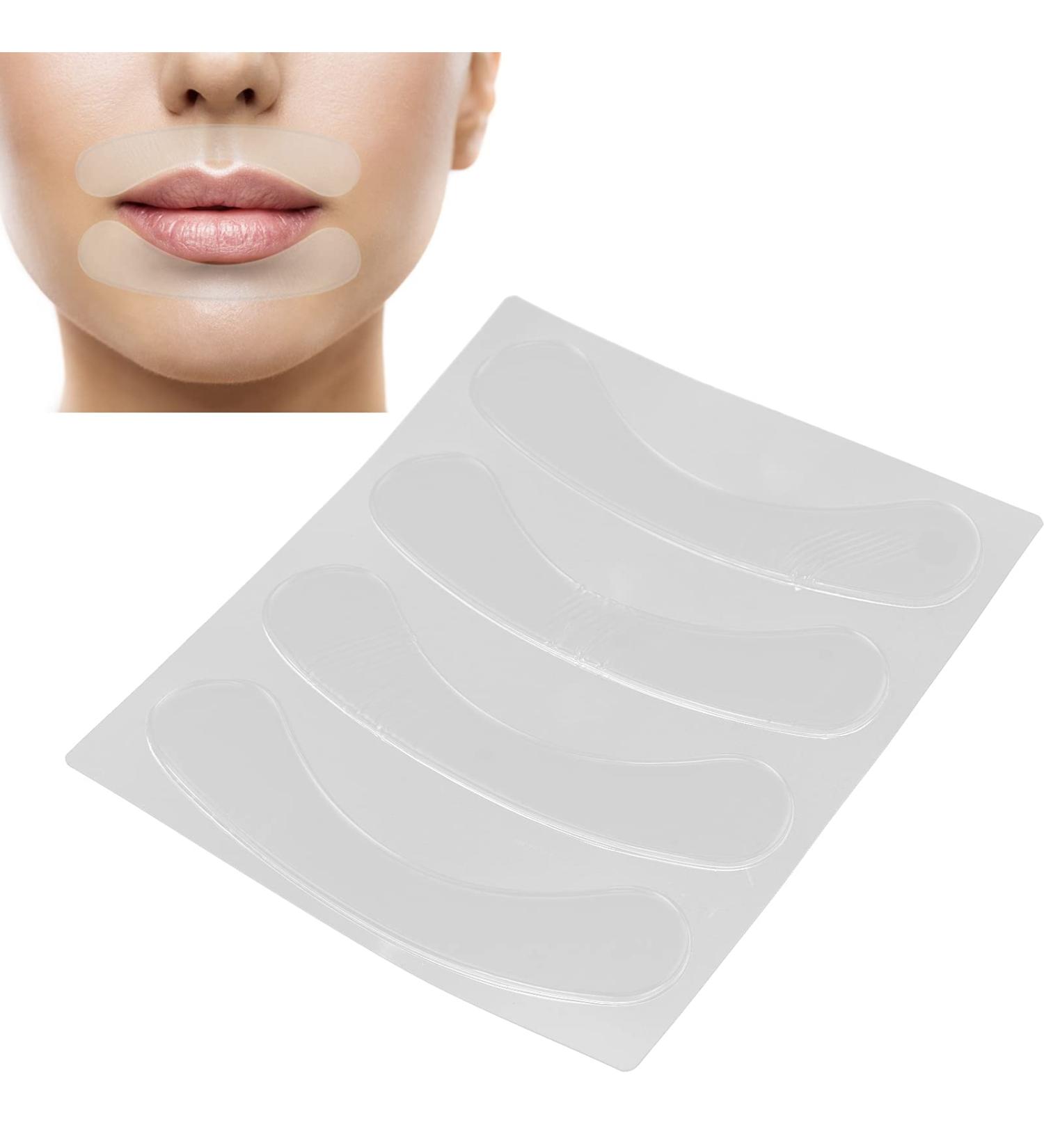 Buy 4-Part Silicone Lip Anti-Fold Plaster - Reusable Transparent Skin Smoothing Solution for Lip & Smile Folds | Overnight Fine Line Treatment - Buy Online on SooperMarket.com