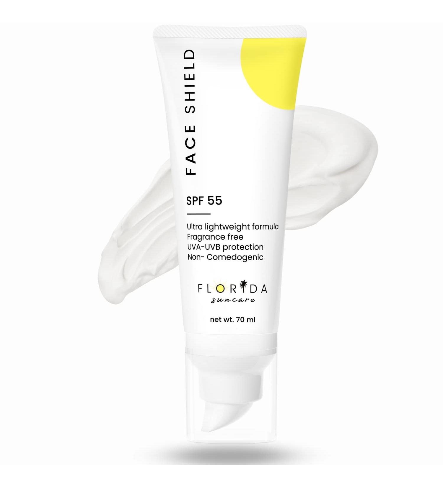 Florida Suncare Face Shield SPF 55 - Reef Friendly Sunscreen for Face - Lightweight Broad Spectrum Facial Sunscreen - 2.47 oz (Pack of...) - Buy Online on SooperMarket.com