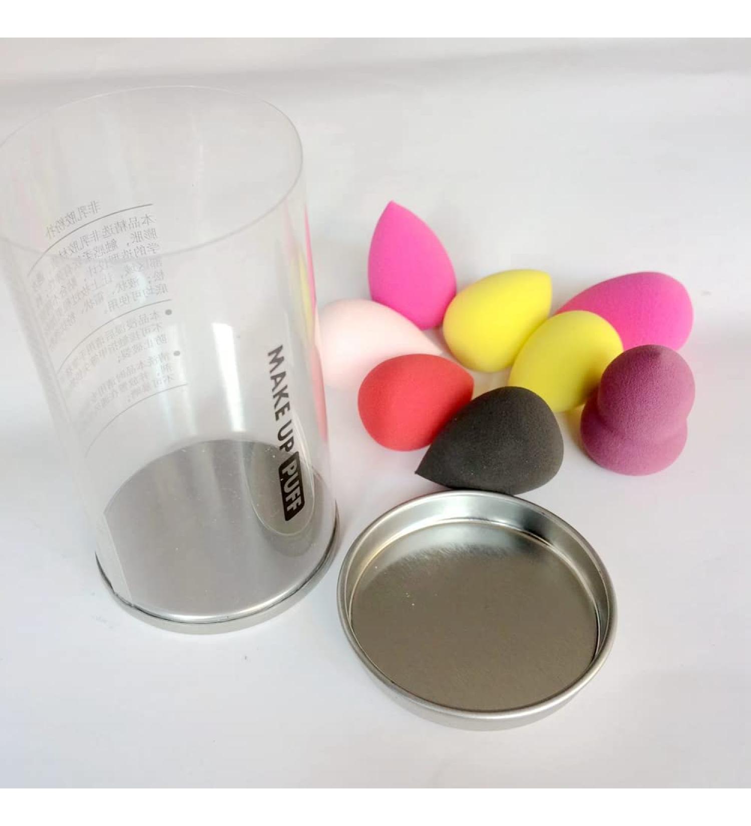 Shop Multi-Colored Mini Makeup Sponge Set - 8 Pieces for Dry & Wet Use | Ideal for Liquid Powder & Cream | International Shipping Available - Buy Online on SooperMarket.com