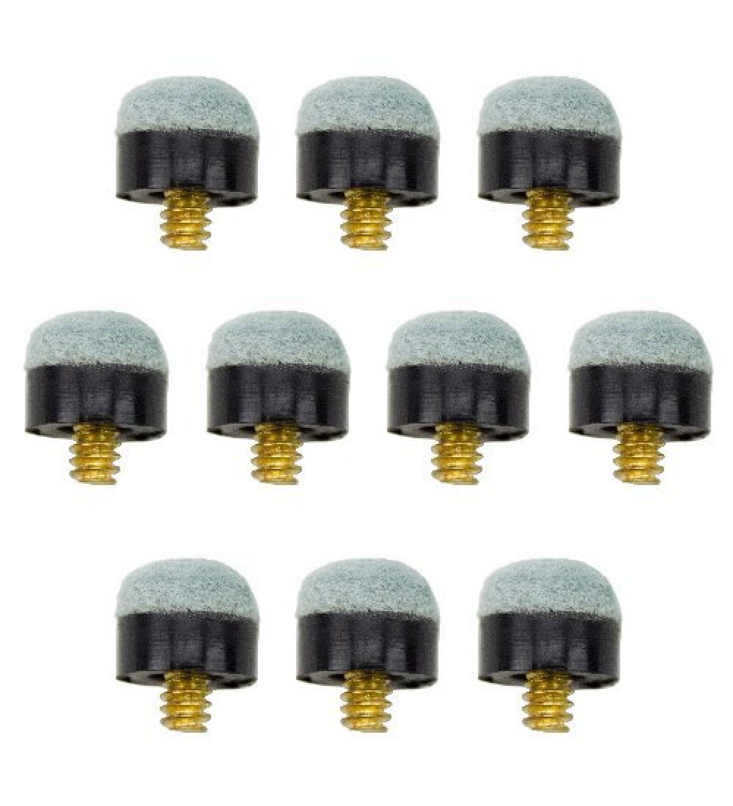 Felson Billiard Supplies 10 Brass Screw-On Pool Cue Tips - Standard 12mm Size - Soft Tips for Use with Screw-in Ferrules - Buy Online on SooperMarket.com