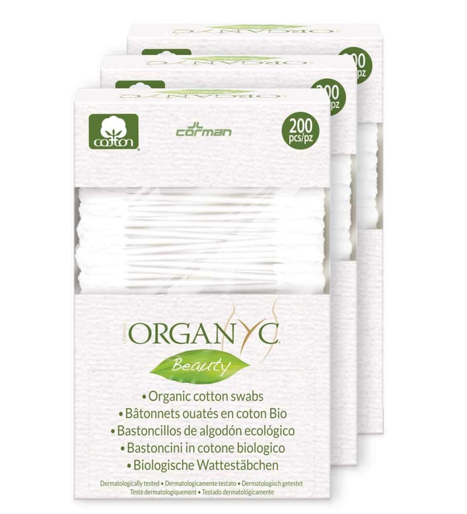Buy 100% Organic Cotton Swabs Biodegradable Packaging 800 Pieces (4 Packs of 200) Eco-Friendly & Sustainable - Buy Online on SooperMarket.com