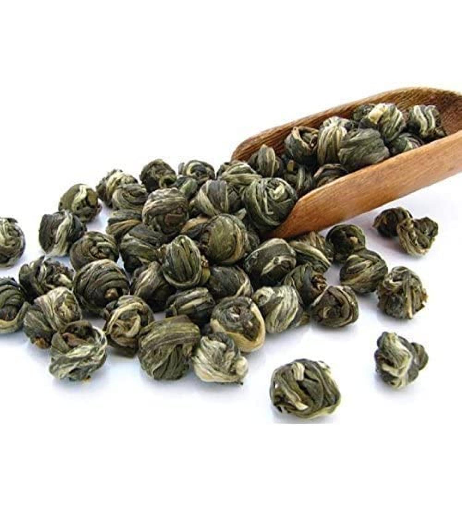 Tealyra - Imperial Jasmine Dragon Pearls - Loose Leaf Green Tea - Jasmine Green Tea with Pleasant Aroma and Tonic Effect - Best Chinese Green Tea - 400g (14-ounce) 400-gram - Buy Online on SooperMarket.com