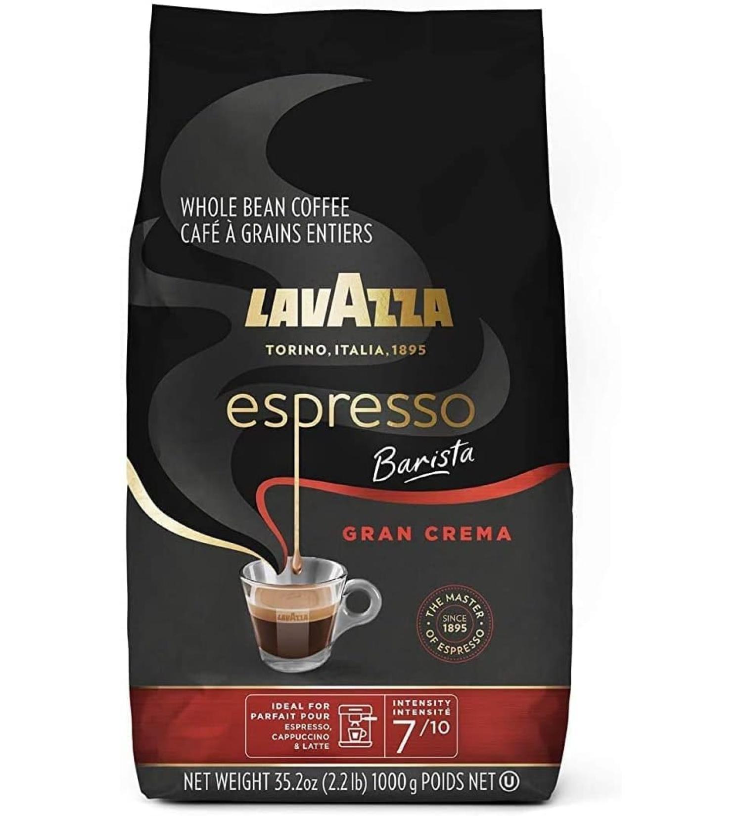 Lavazza Espresso Gran Crema Whole Bean Coffee Blend Medium Espresso Roast 2 x 1kg Pack - Buy Online on SooperMarket.com