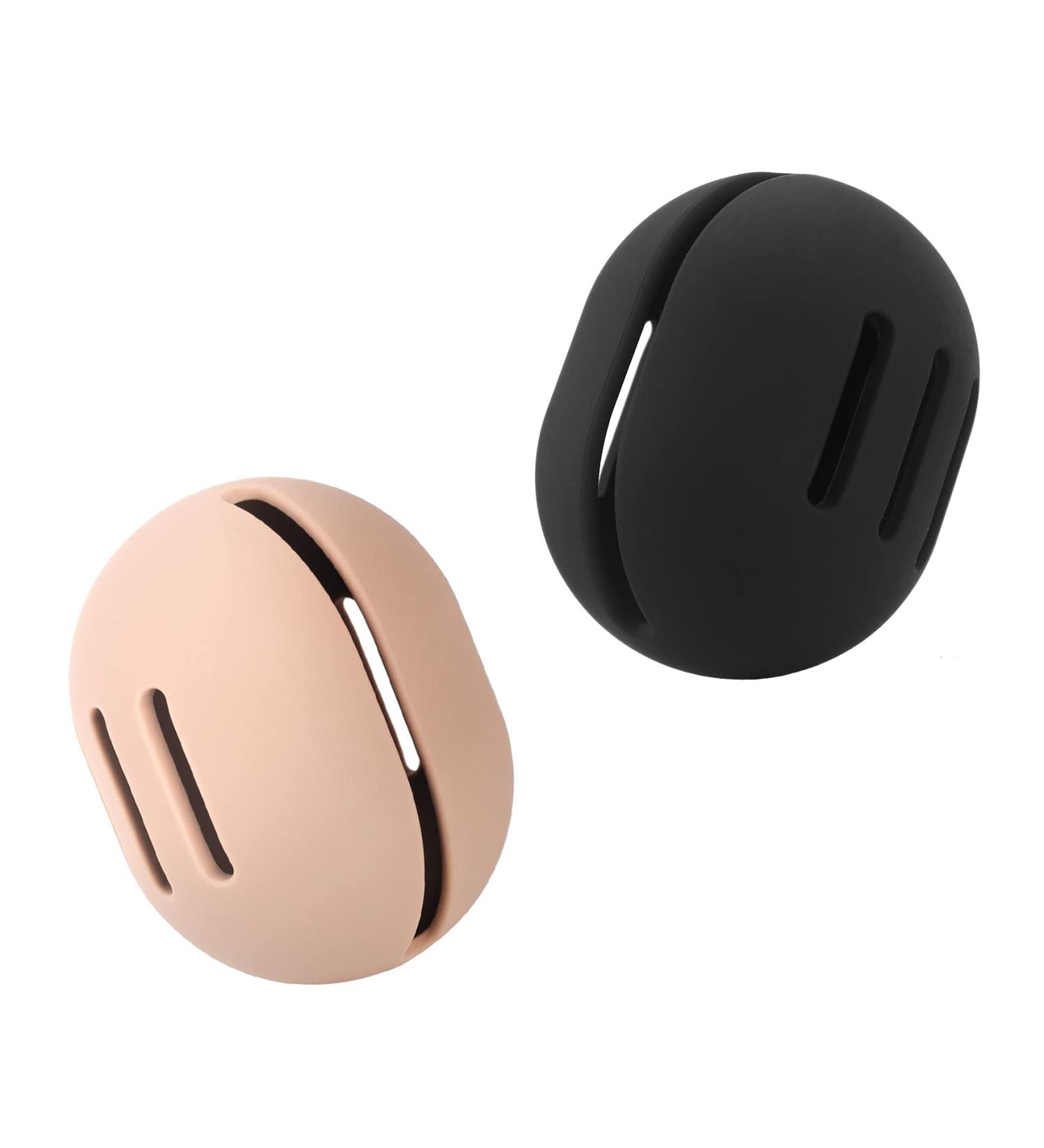 FERYES Silicone Makeup Sponge Holder - 2 PCS Travel Beauty Blender Case in Khaki & Black - Ideal for International Shipping - Buy Online on SooperMarket.com