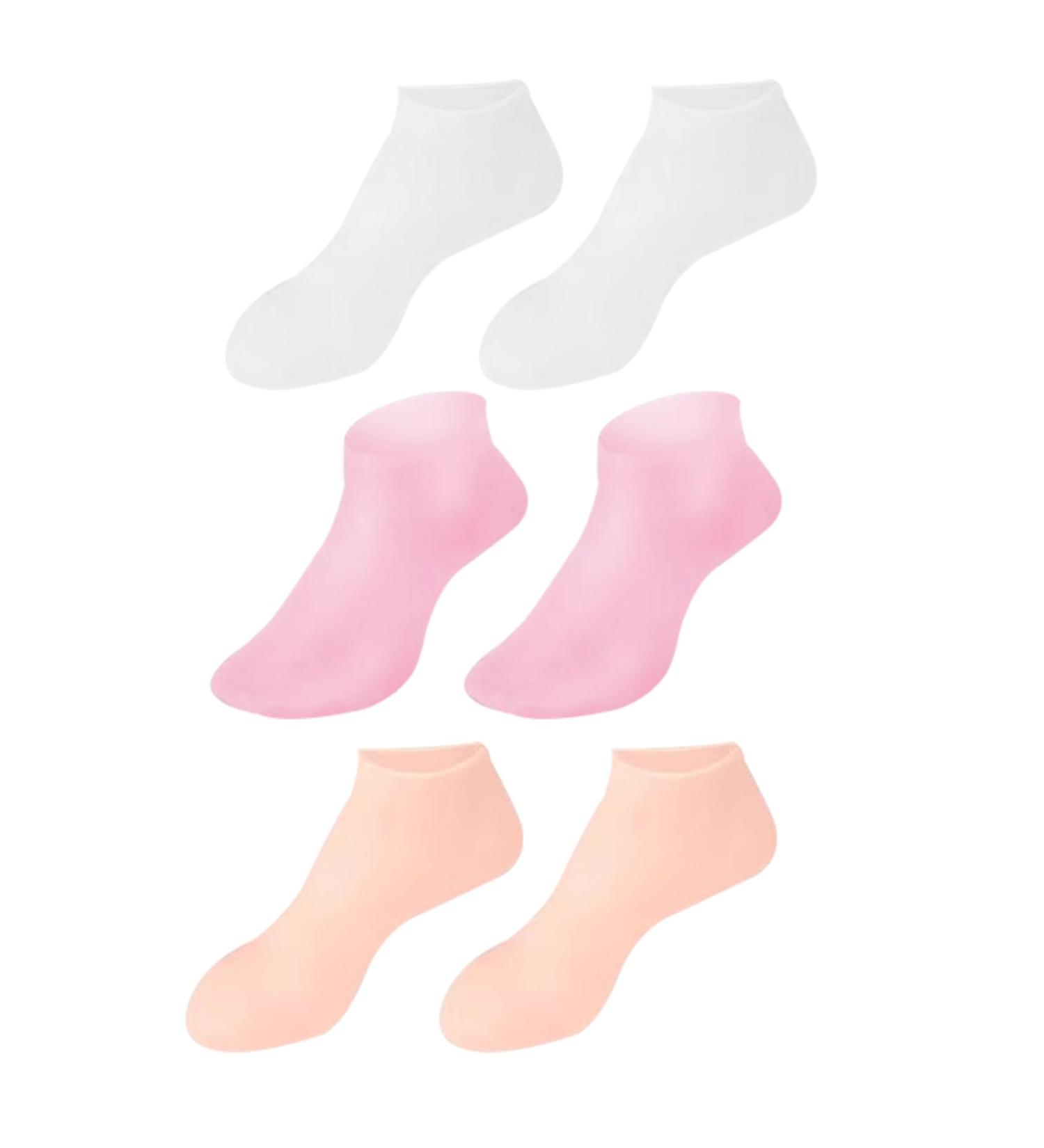 Moisturizing Socks Silicone Socks for Dry Cracked Feet Women 3 Pairs Soft Moisturizing Socks Anti Slip Women Spa Pedicure Gel Socks Aloe Sock for Softening Rough Skin Calluses - Buy Online on SooperMarket.com