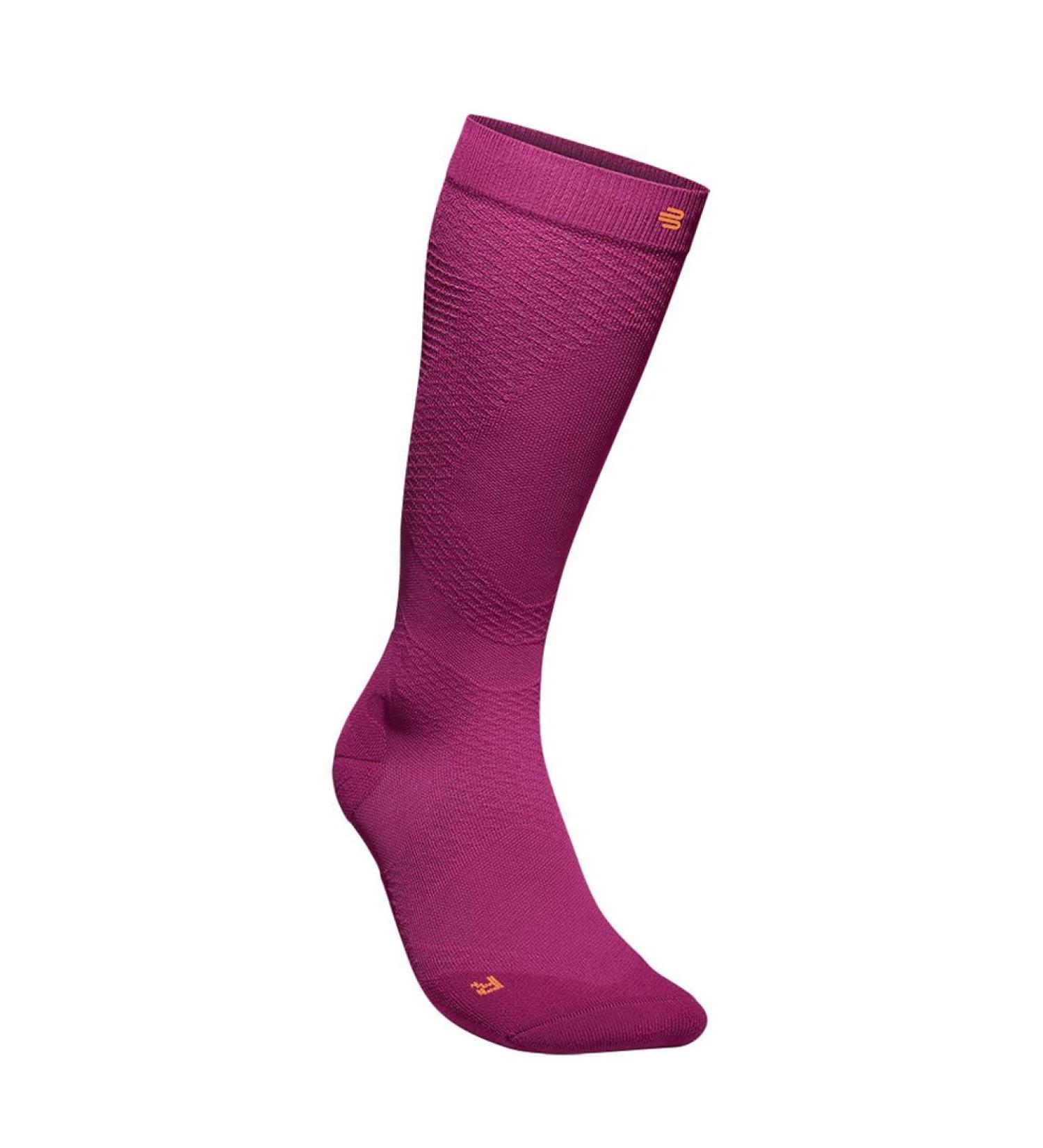 Bauerfeind Ultralight Running Compression Socks for Men & Women | Thin Sports Socks for Jogging & Fitness | Size M (41-43) Berry Color - Buy Online on SooperMarket.com