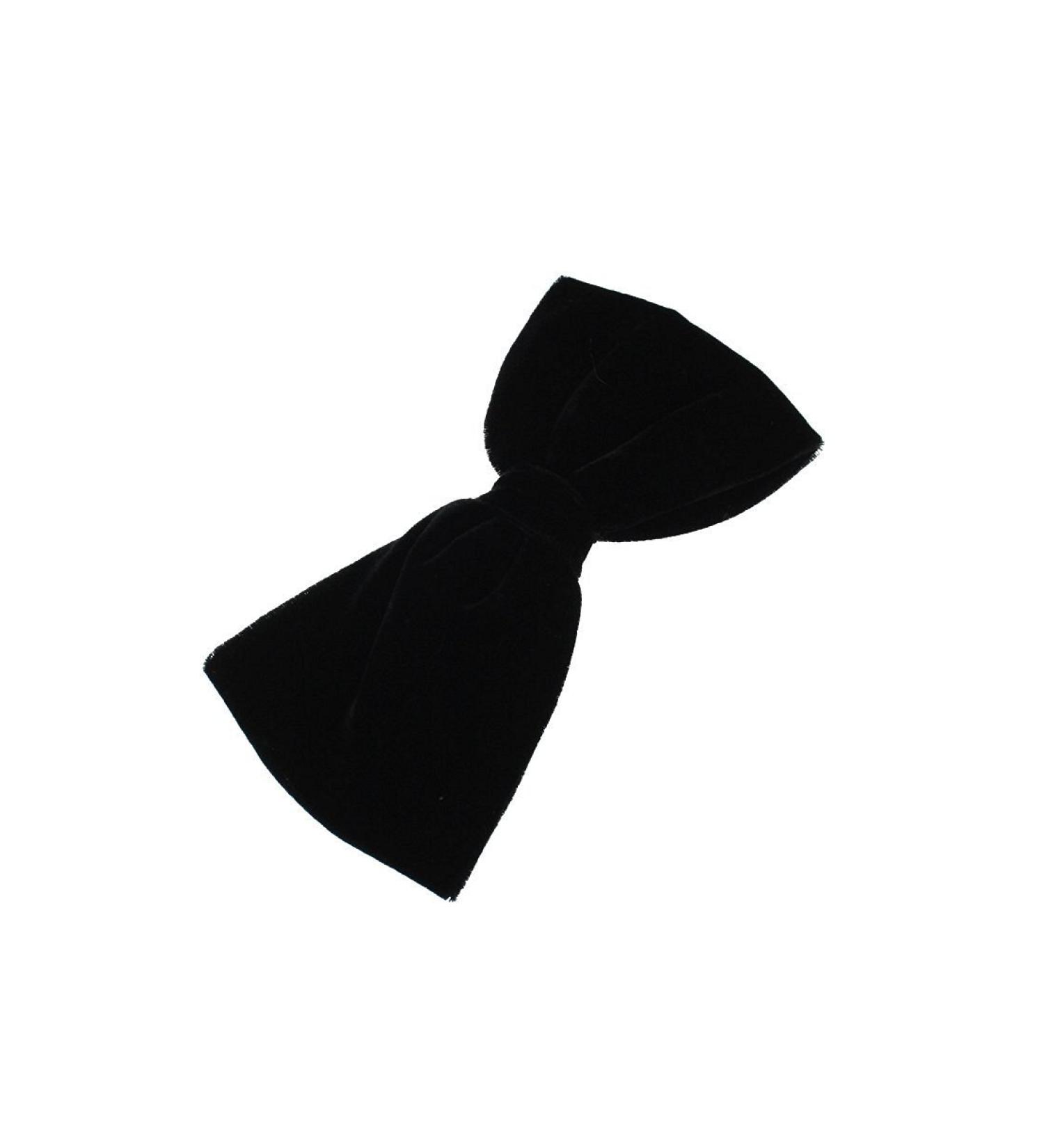 Zac's Alter Ego Large Black Velvet Bow On Barrette