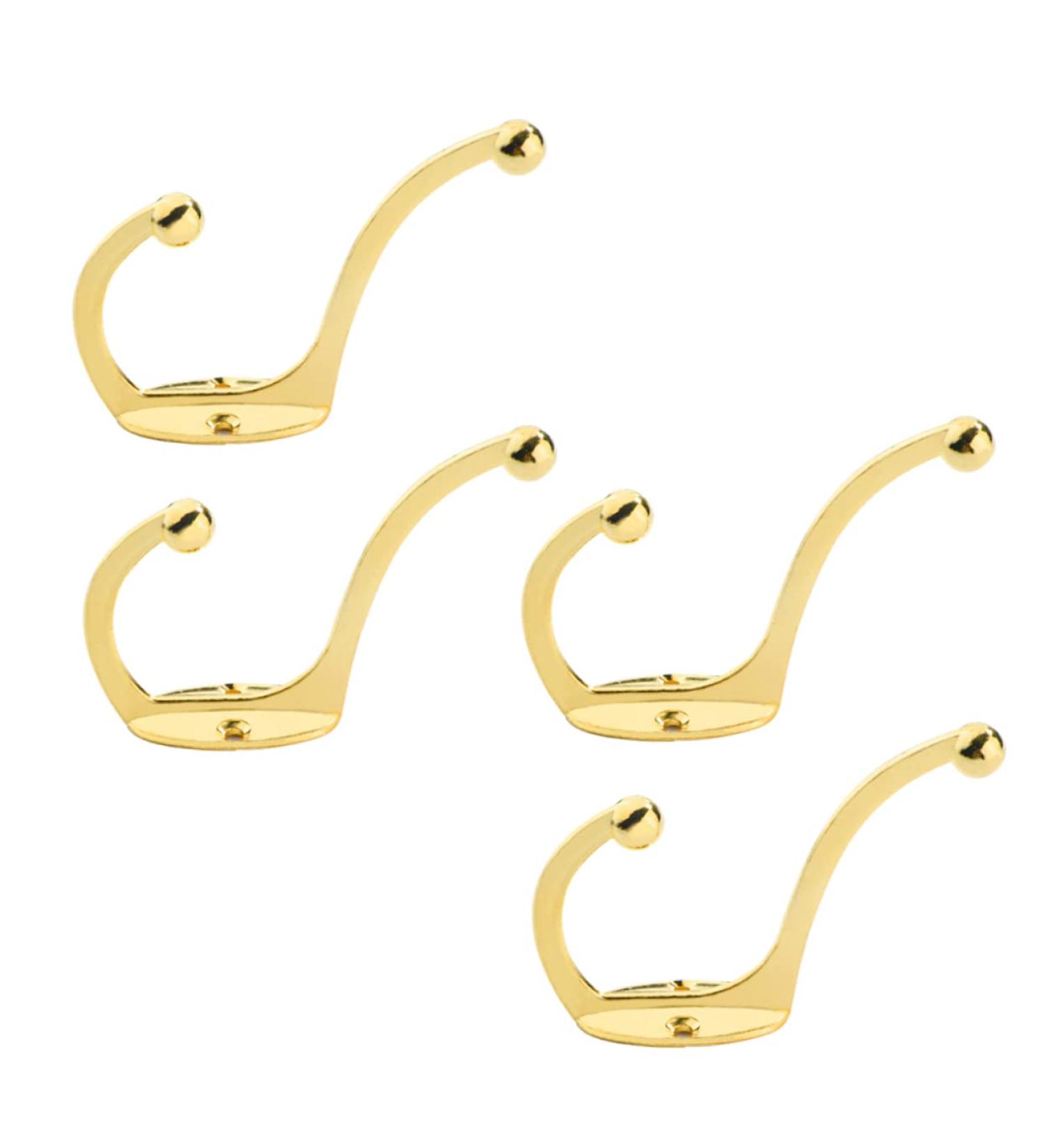 ABOOFAN 4pcs Hook up Bath Towel Hook Jacket Hooks Single Robe Hook Utility Hooks Office Old Fashioned Hanger 9.5X6.7X2.3CM Golden - Buy Online on SooperMarket.com
