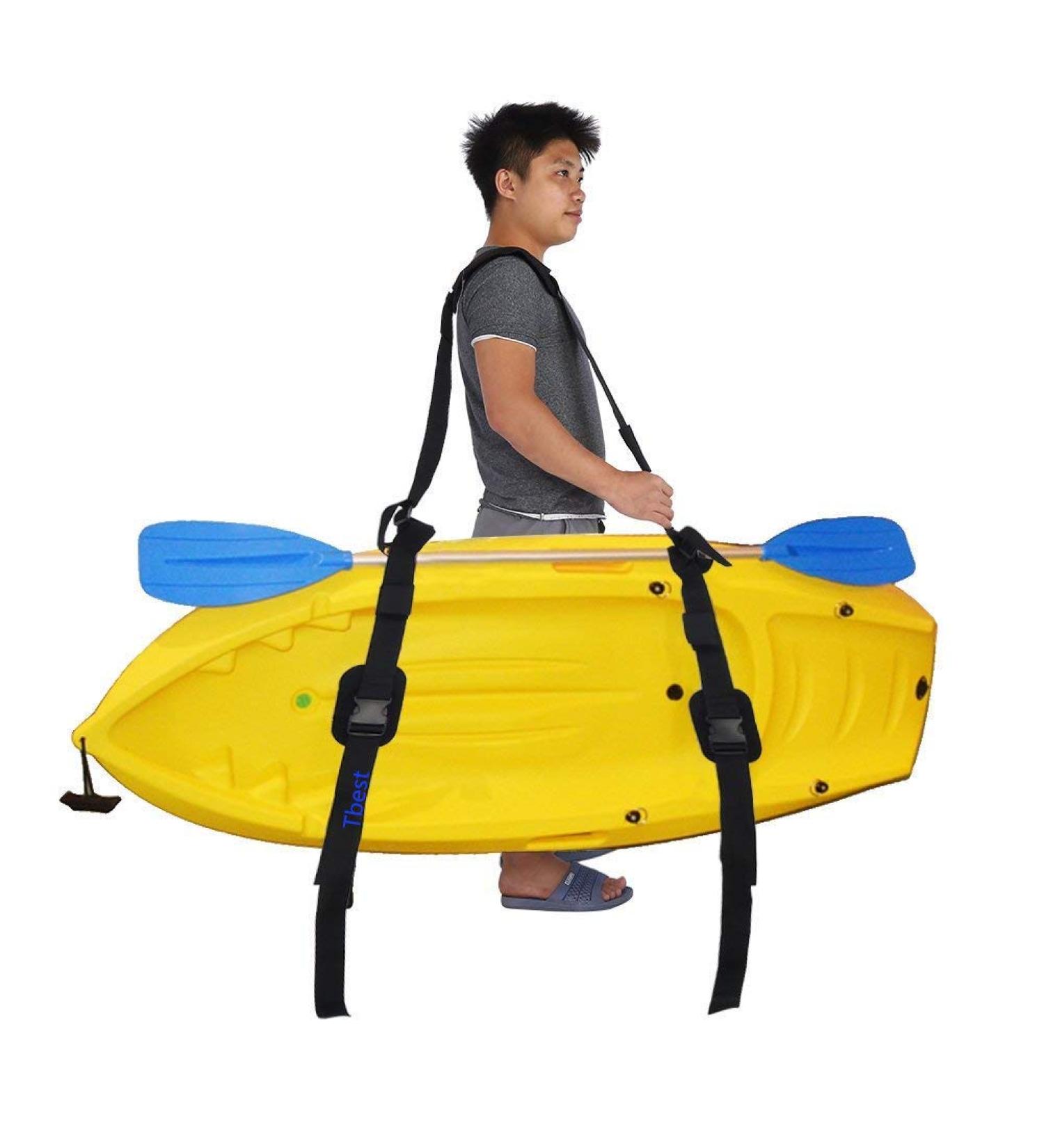 Adjustable Kayak Canoe Paddle Loop Surfboard Carrying Strap - SUP Carrier Belt for Stand Up Paddle Board and Canoe Accessories - Buy Online on SooperMarket.com