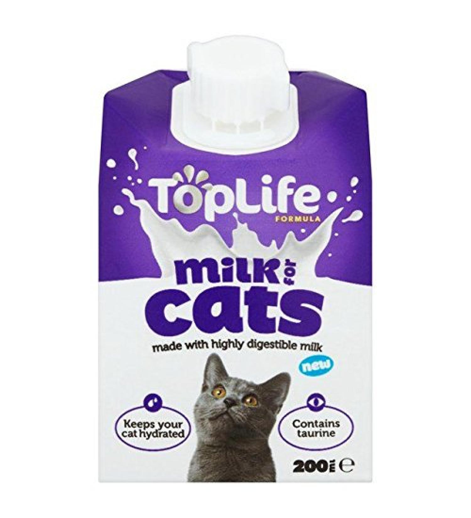 Toplife Lactose Reduced Cows Milk for Cats 200ml (PACK OF 6)