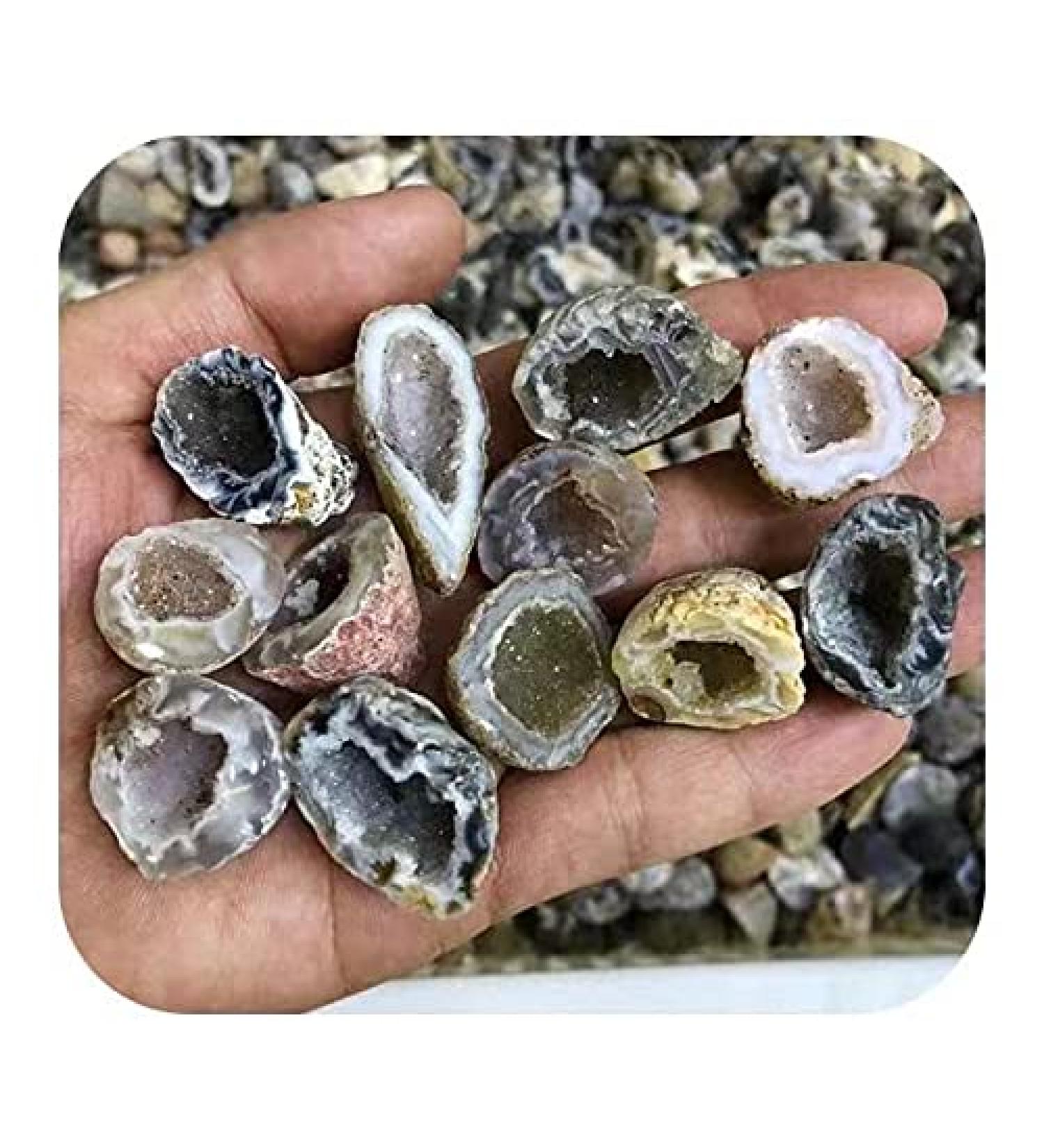 Natural Small Rough Stone raw Crystal Agate geode 10pc - Buy Online on SooperMarket.com
