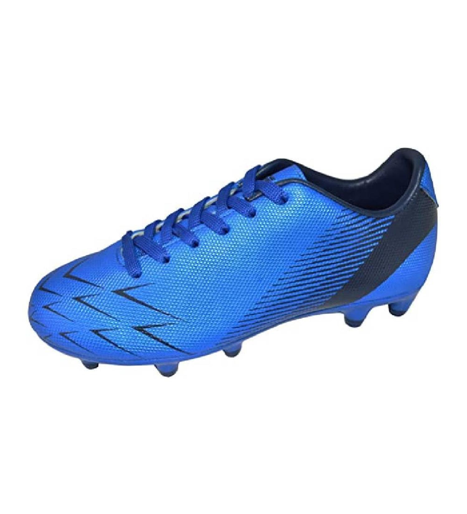 Vizari Ranger FG Football Shoes for Kids | Outdoor Soccer Cleats for Boys & Girls - Size 32 EU - Blue/Black - Buy Online on SooperMarket.com