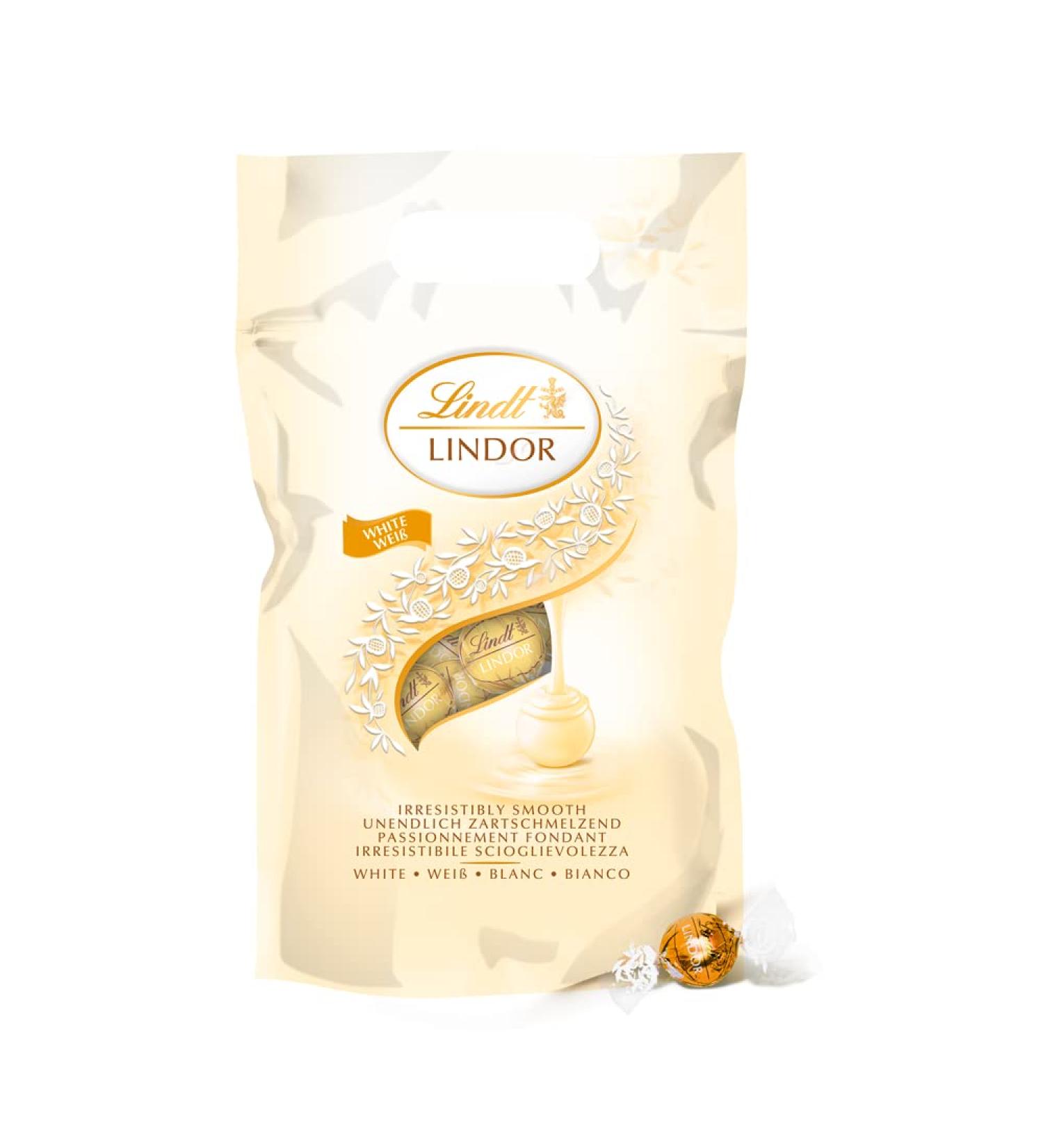 Lindt Lindor White Chocolate Balls - 1kg Large Pack | Delicately Melting Filling | Perfect Chocolate Gift | International Shipping Available - Buy Online on SooperMarket.com