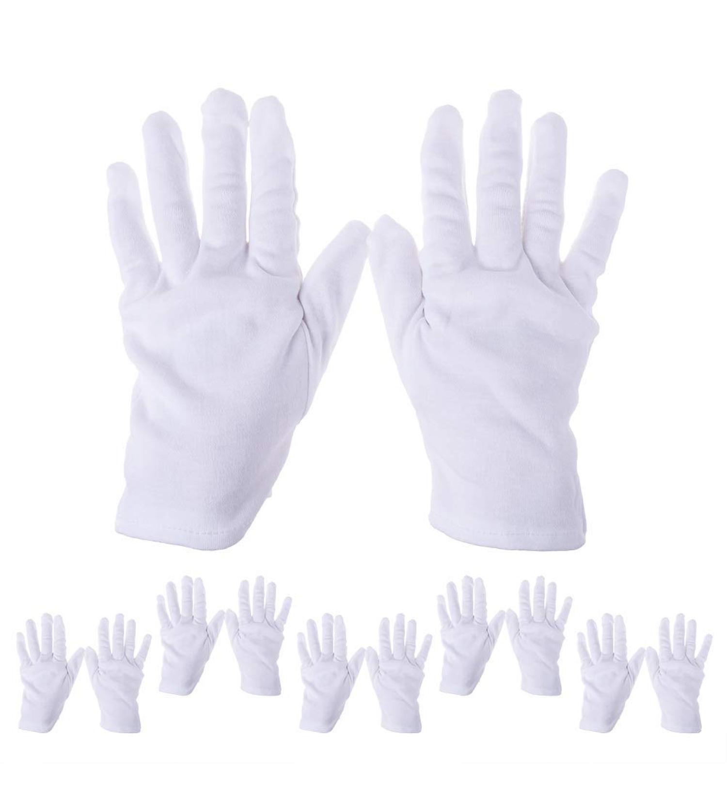 Sevenmye 6 Pairs Moisturizing Cotton Gloves | White Cosmetic & Spa Gloves for Soft Skin - Buy Online on SooperMarket.com