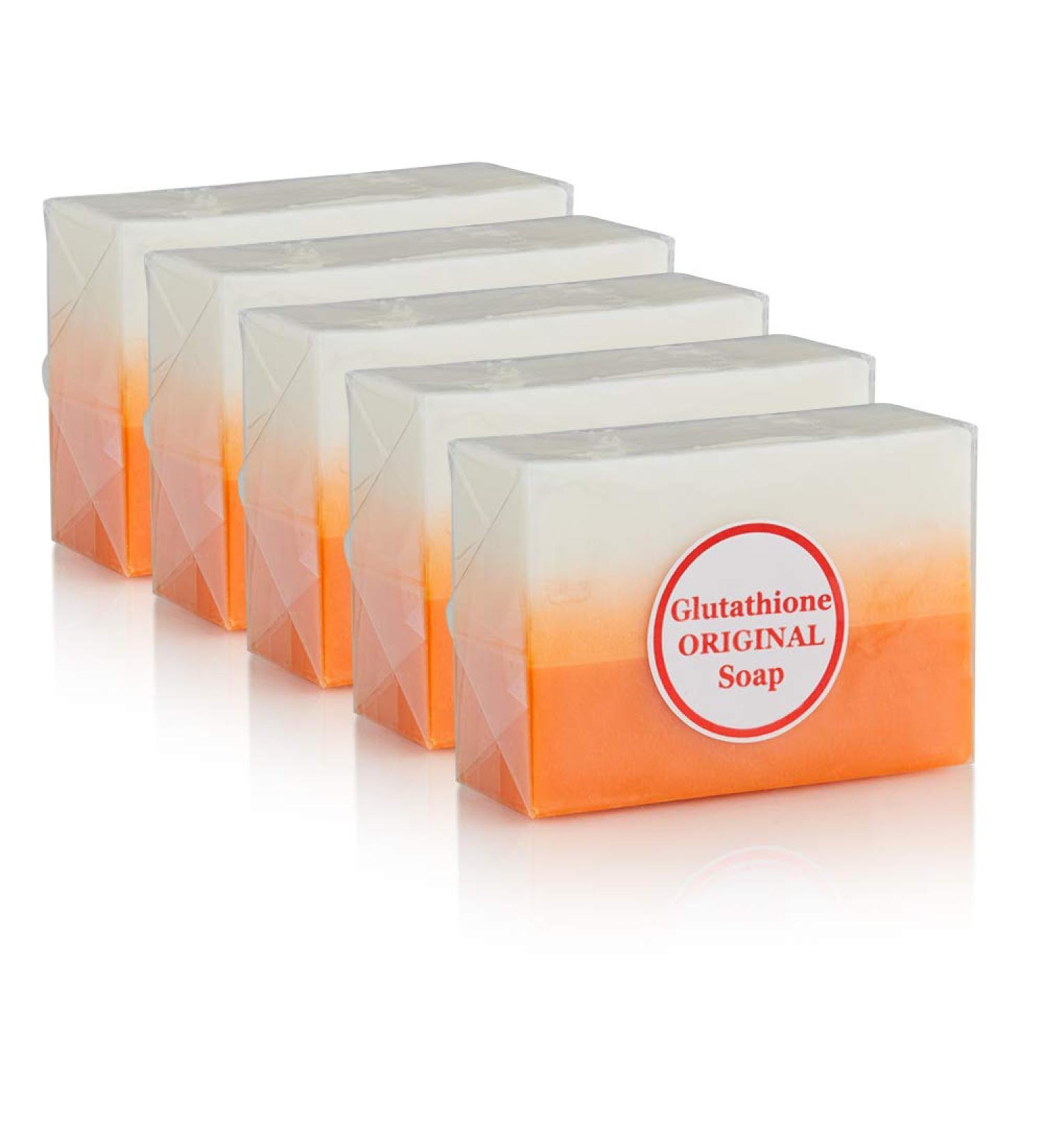 Glutathione & Kojic Acid Original Soap (5 Bars) 5 Count (Pack of 1)